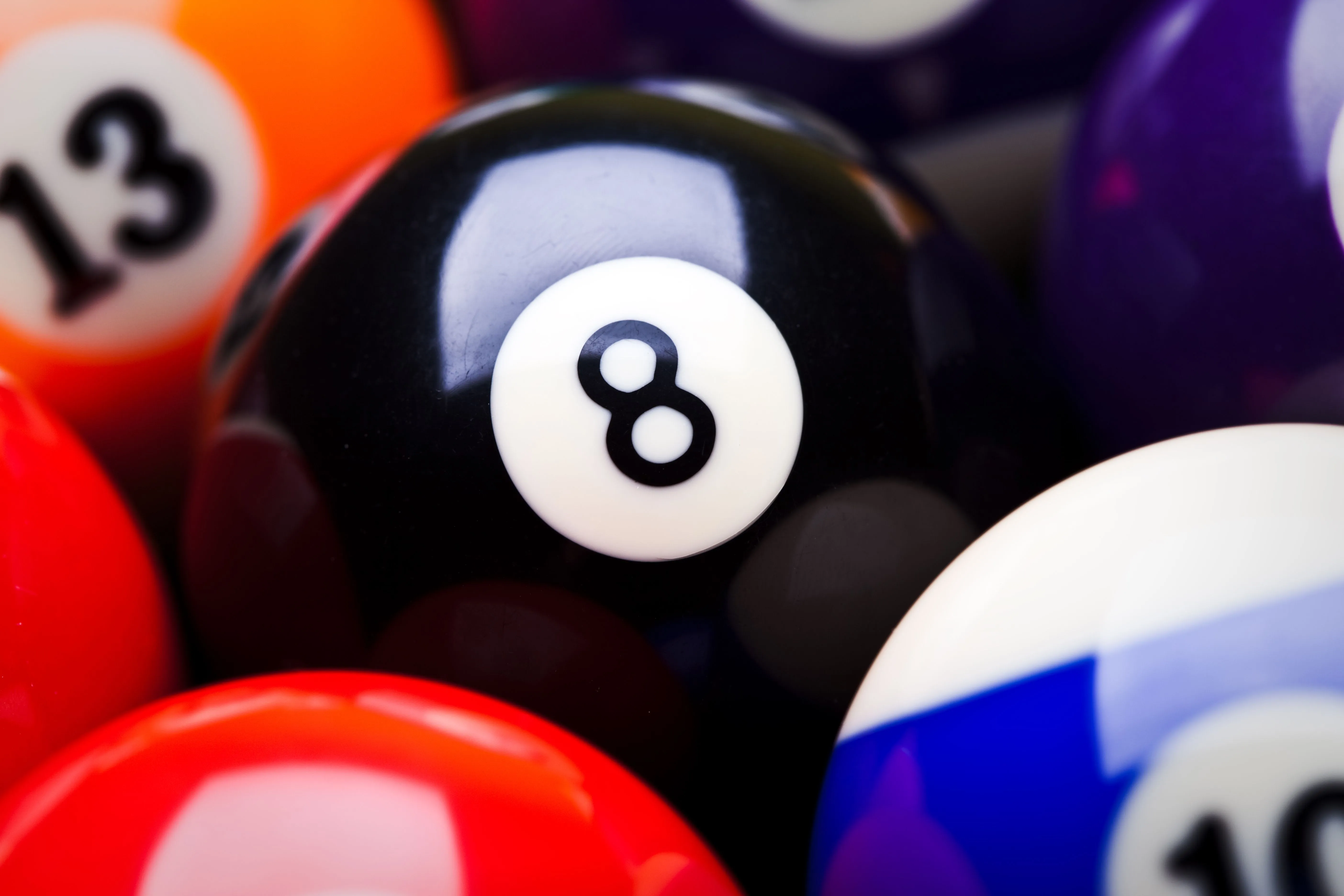 8 Ball Close Up: A Stunning 4K Ultra HD Wallpaper Of Pool Gamex3744