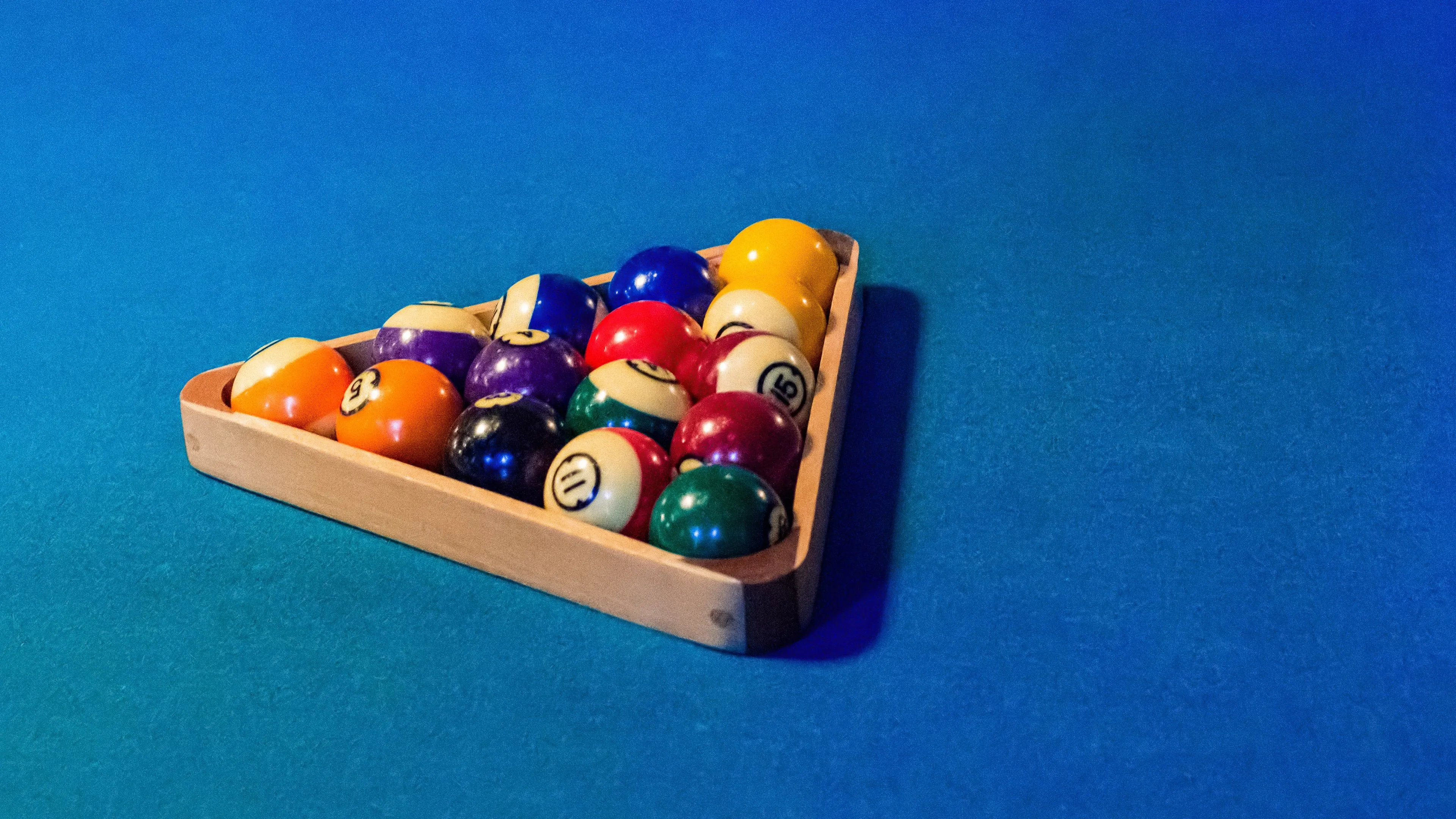 Wallpaper Billiards, colorful balls, triangle 3840x2160 UHD 4K Picture, Image