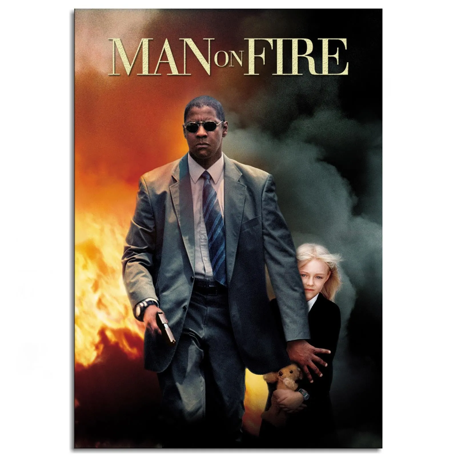 Man On Fire Movie Poster Poster Action Movies Canvas Prints Classic Movies Wall Art For Home Office Cinema Decorations Unframed 30x20: Posters & Prints