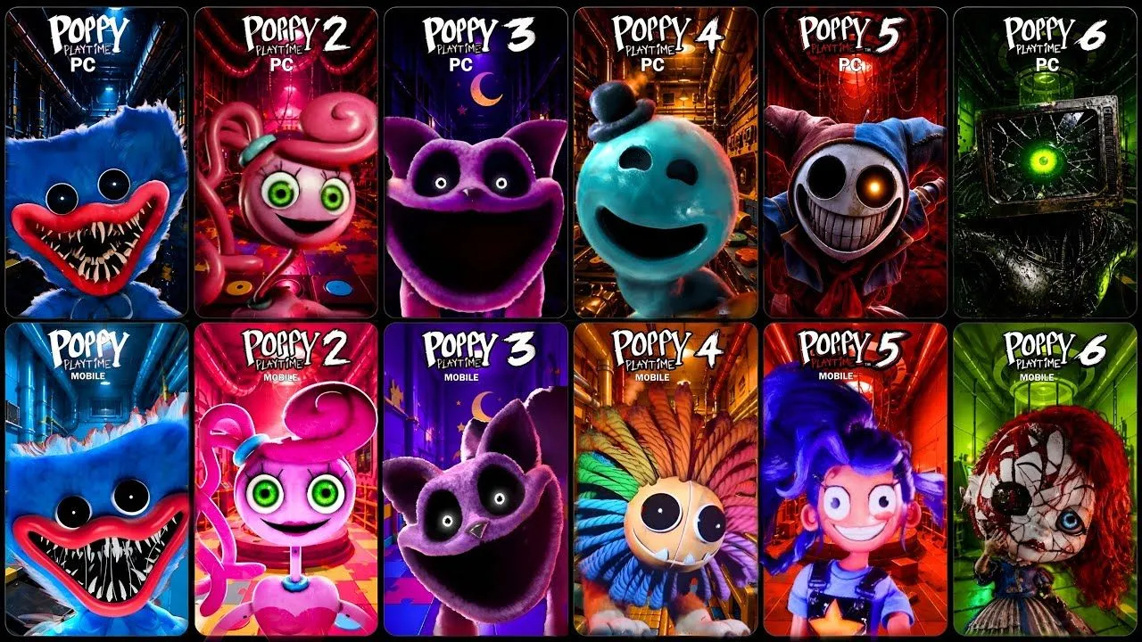Poppy Playtime Ch.1, 2, 3, 4, 5, 6 Mobile vs PC