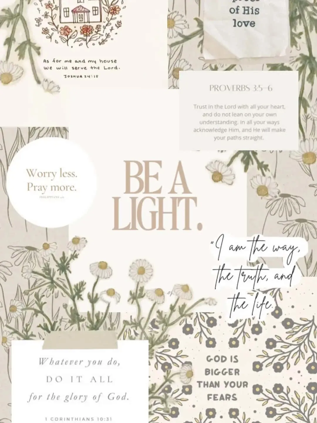 Download Christian Inspirational Collage Aesthetic Wallpaper