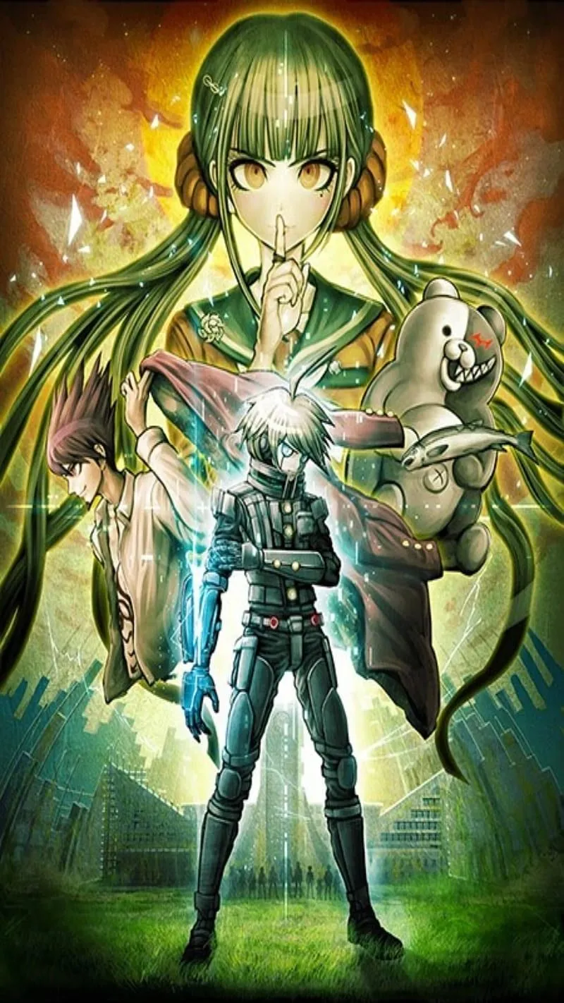 1242x2208px, 1080P free download. Danganronpa V3 Post, k1b0, kaito, keebo, maki, monokuma, ronpa, shuichi saihara, HD phone wallpaper