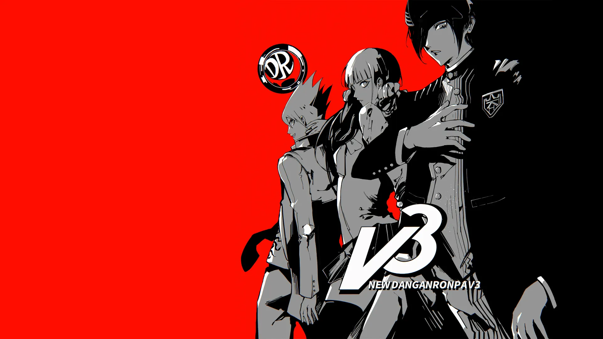 Danganronpa V3 & Persona 5 HD Wallpaper Featuring Maki, Kaito, and Shuichix1440