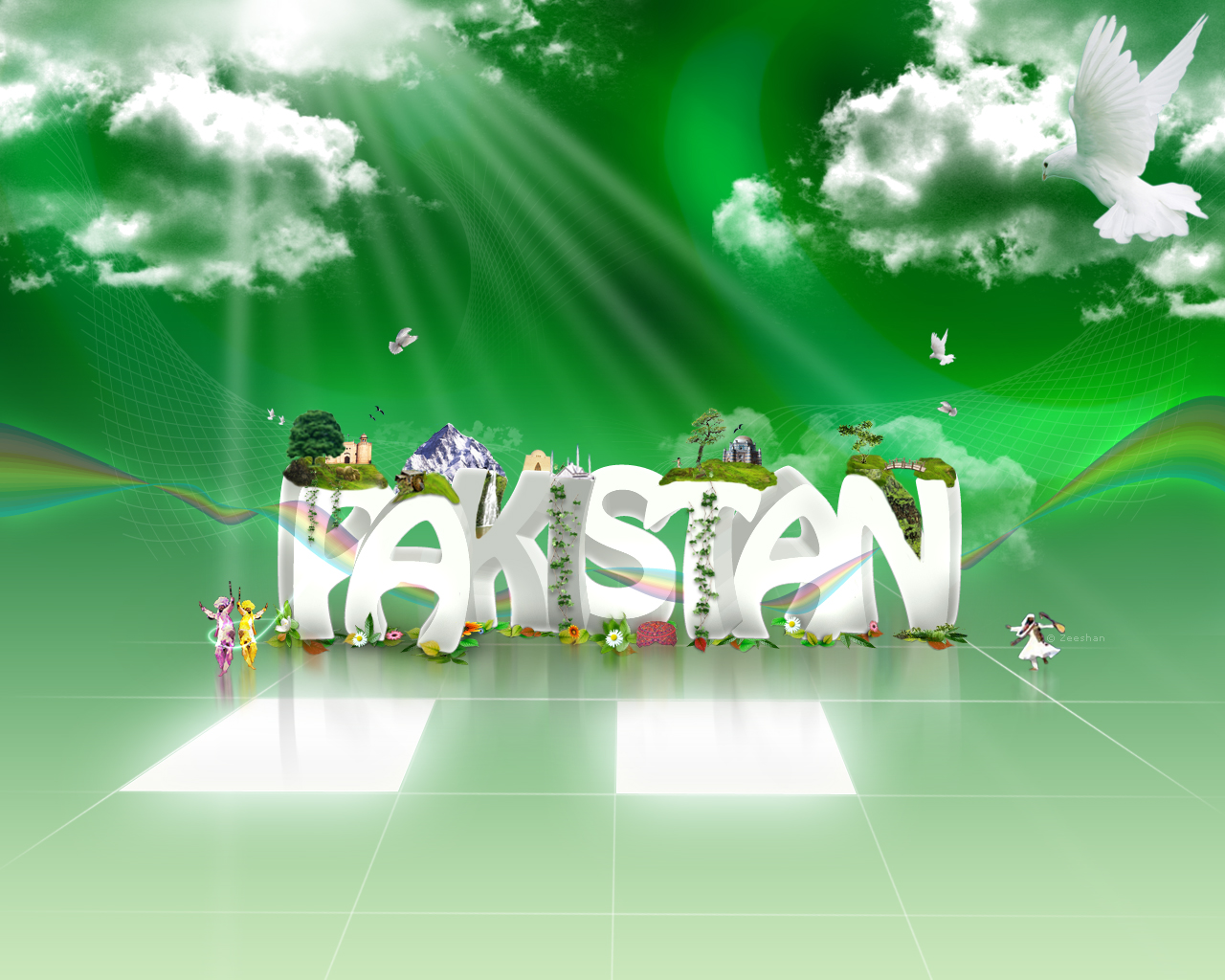 Duvar Kagitlarin HD Facebook Kapak Resimi: Pakistani Flag Wallpaper