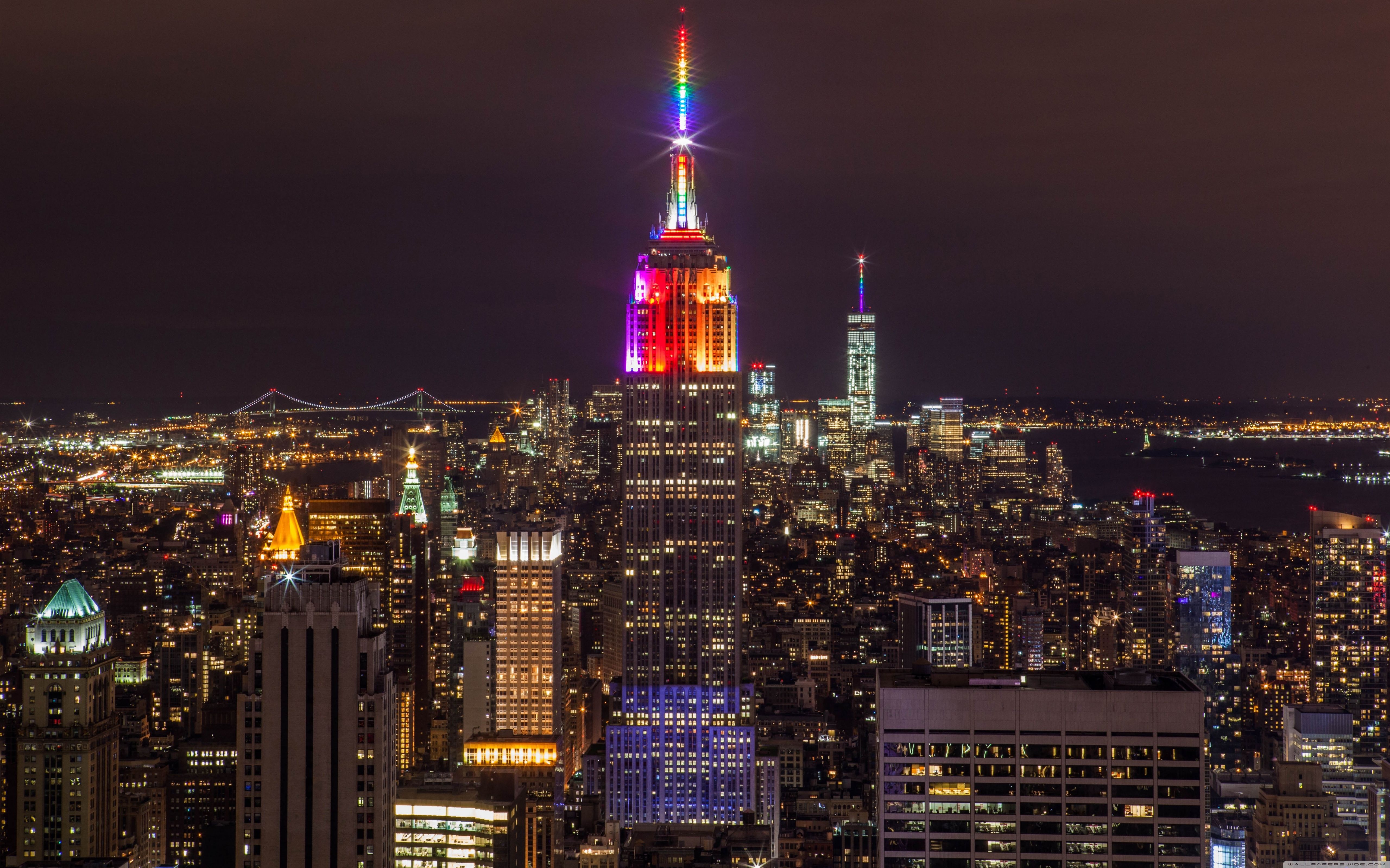 New York City Night Lights ❤ 4K HD Desktop Wallpaper for 4K Ultra