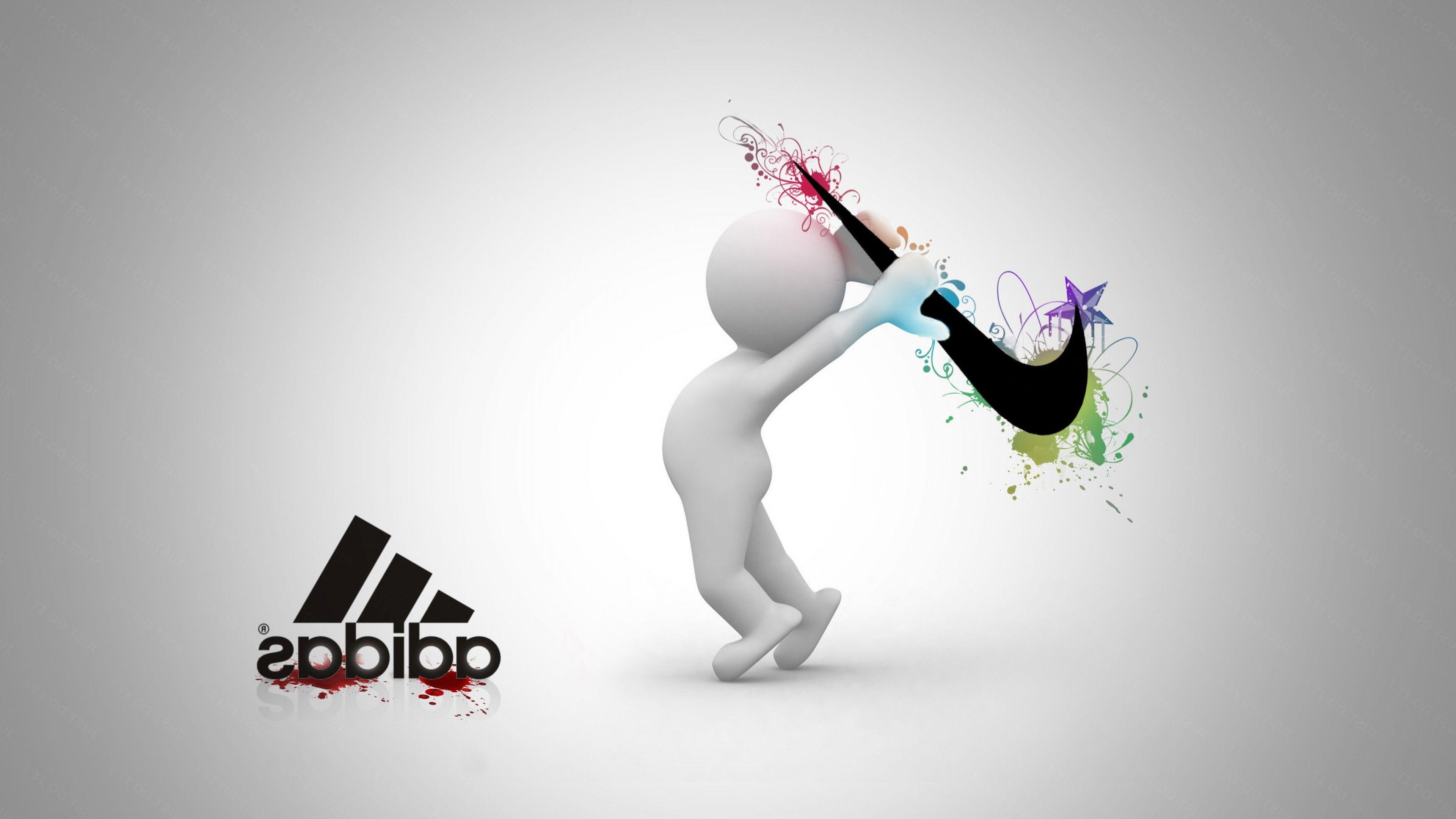 Nike vs Adidas, HD Logo, 4k Wallpaper, Image, Background, Photo