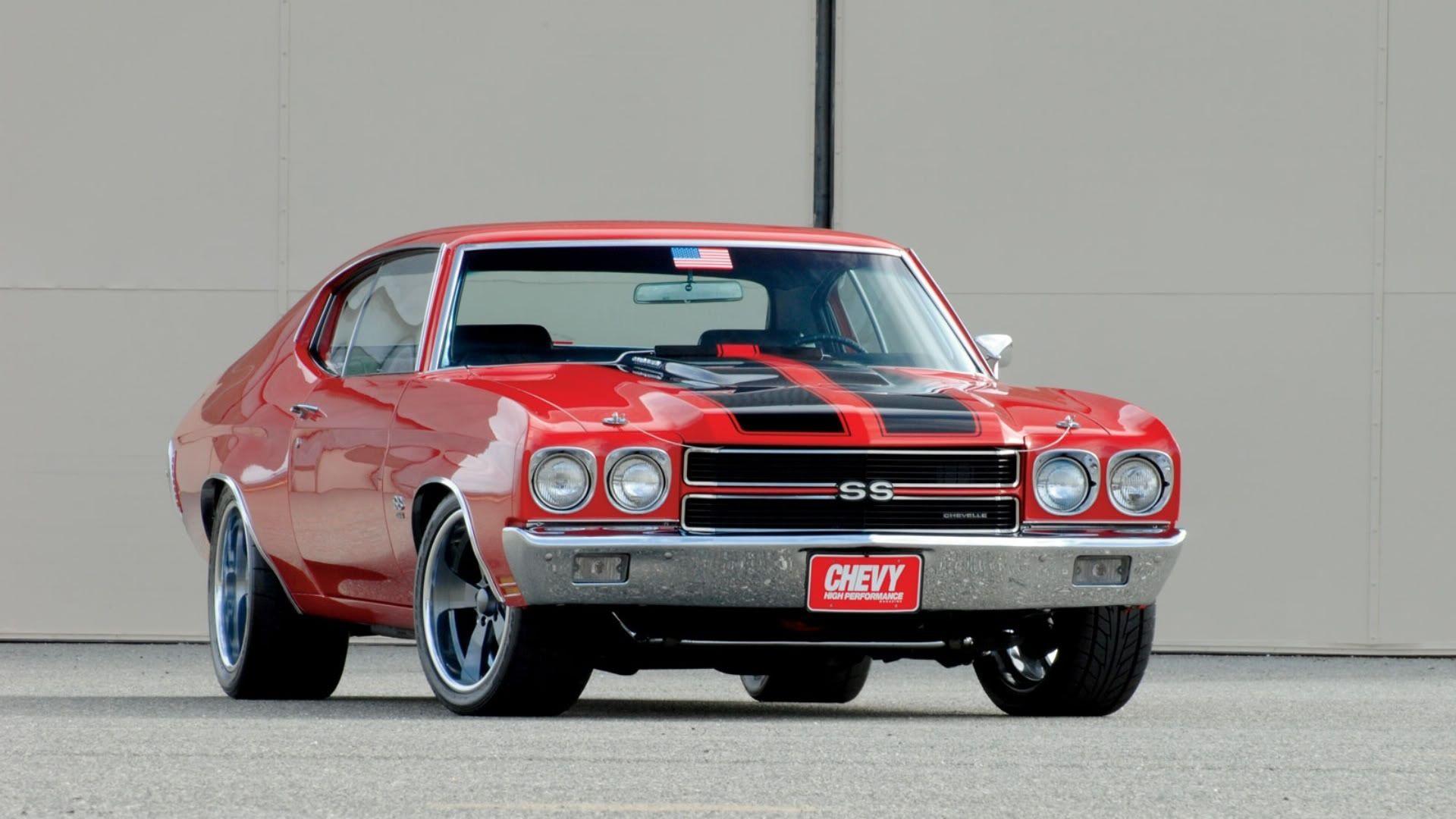 Red Chevy Chevelle SS 454 wallpaperx1080