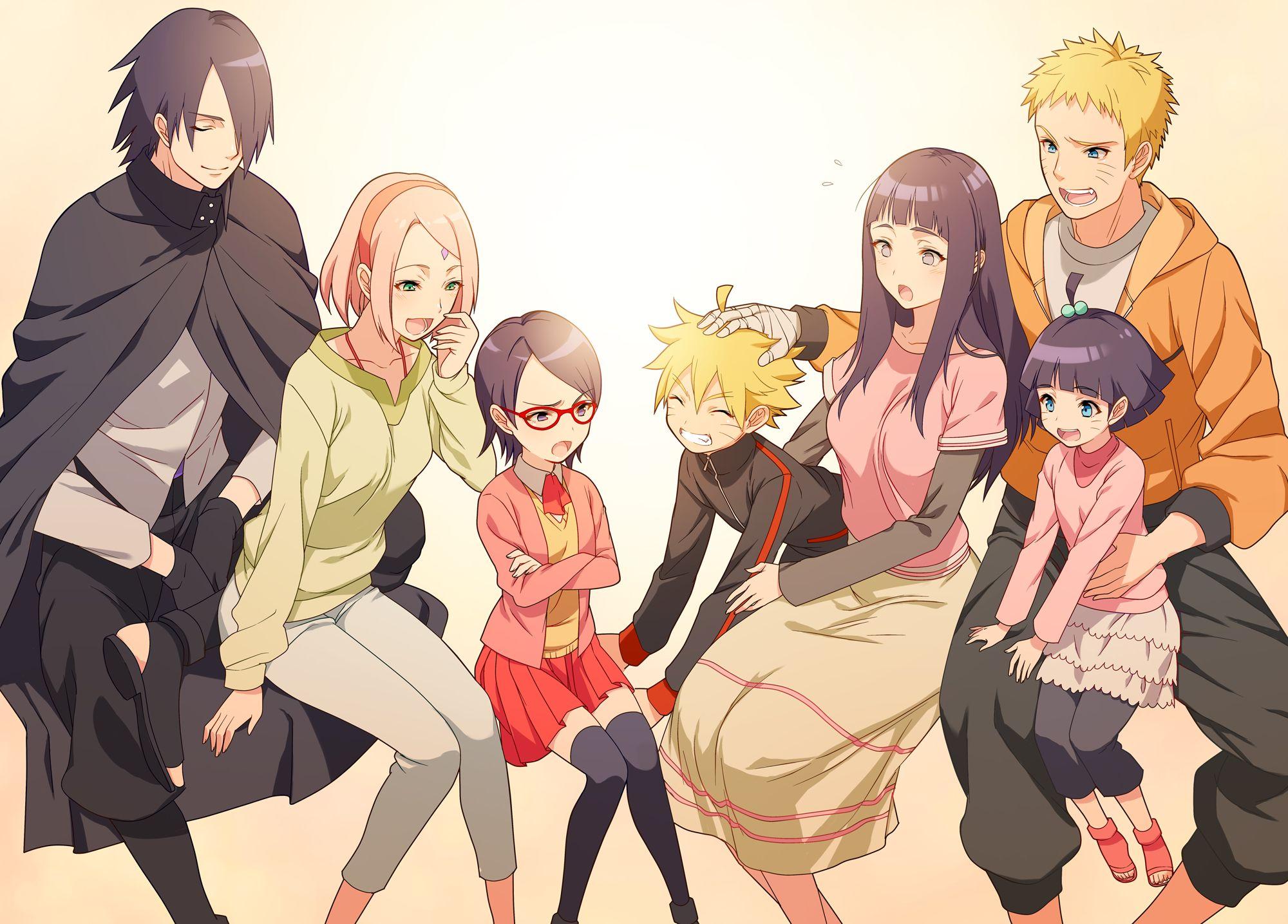 Naruto and Sasuke's family HD Wallpaper