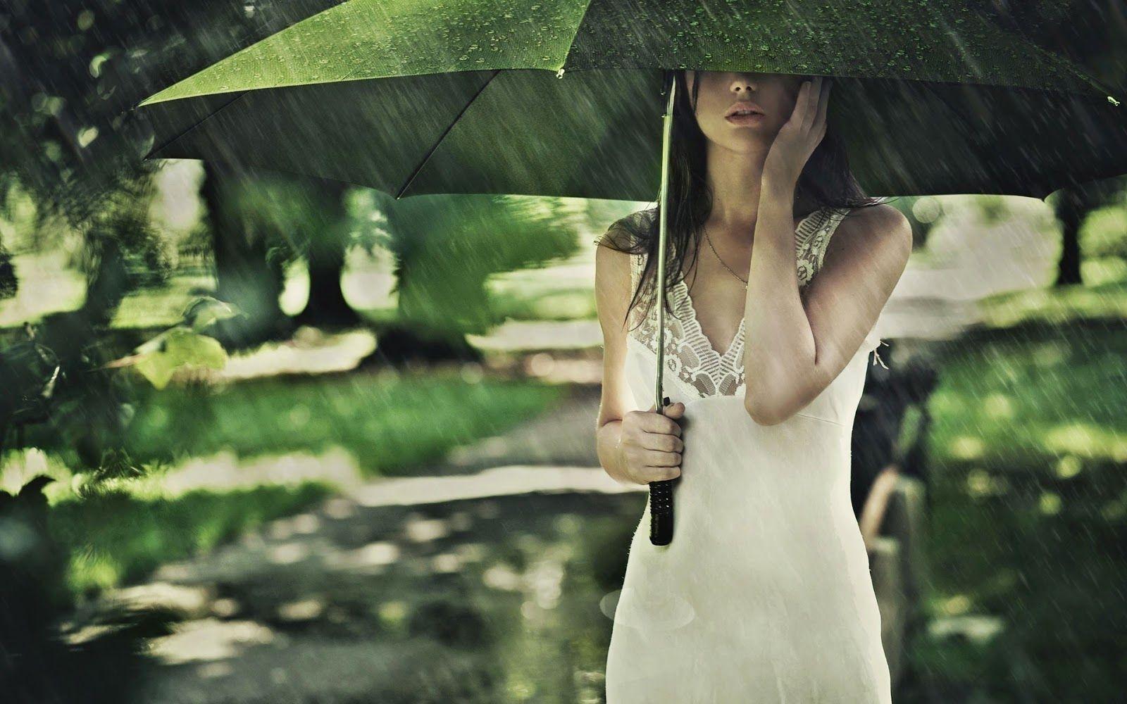 Girl in rain wallpaper. Most beautiful places in the world. Download Free Wallpaper