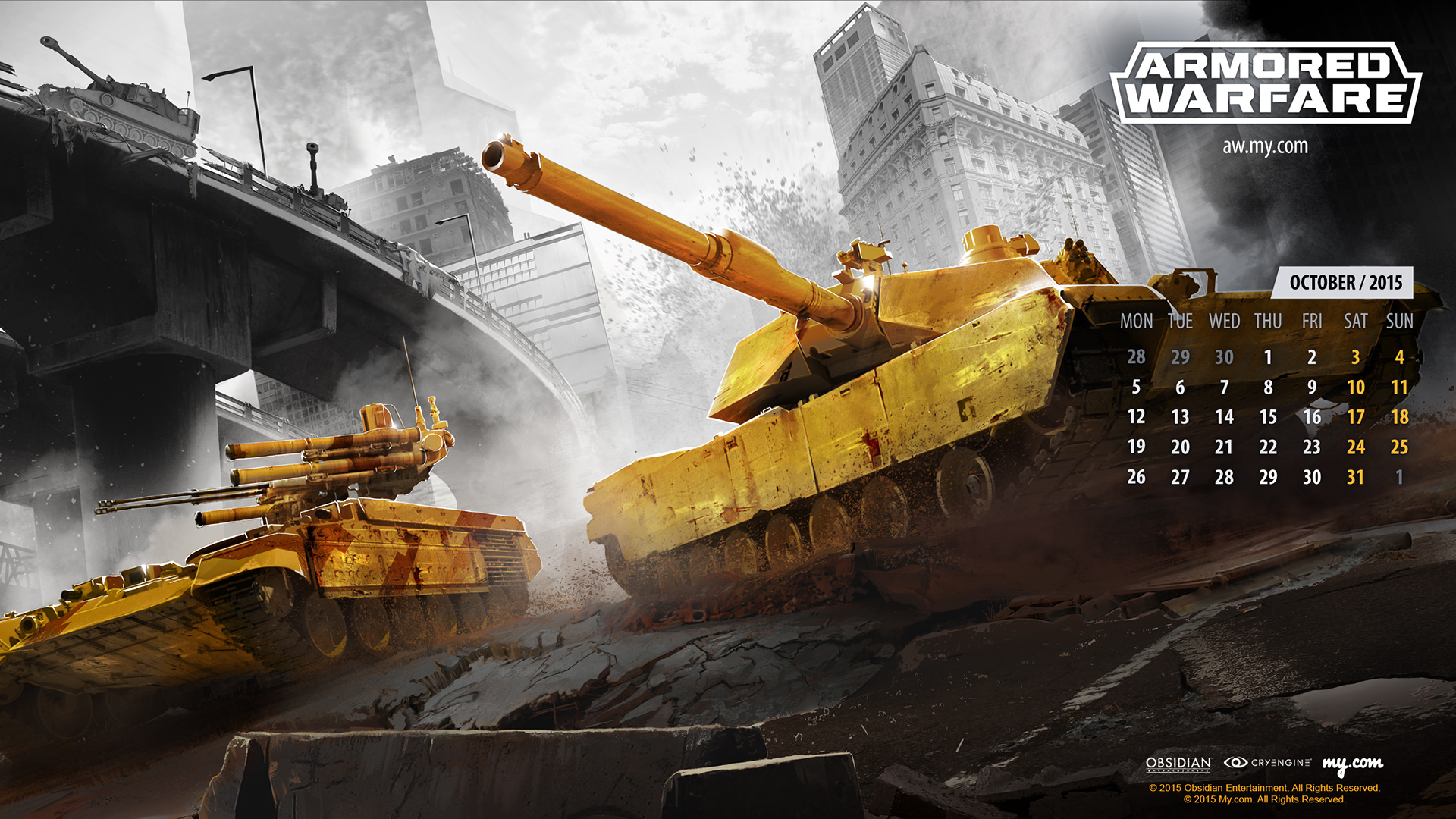 Armored Warfare October wallpaper and calendar Talk, an
