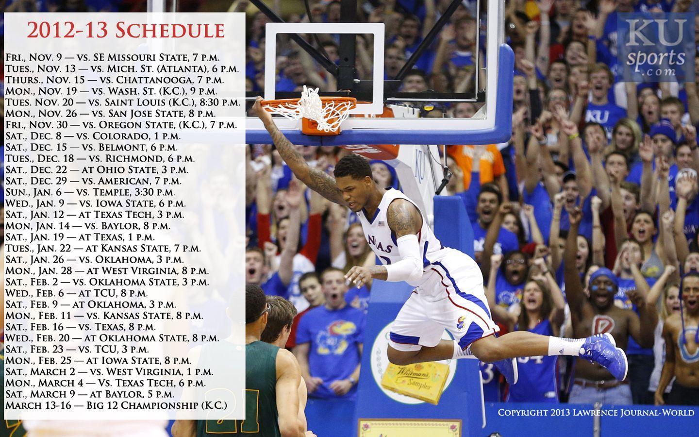 2012 13 Kansas Men's Basketball Wallpaper