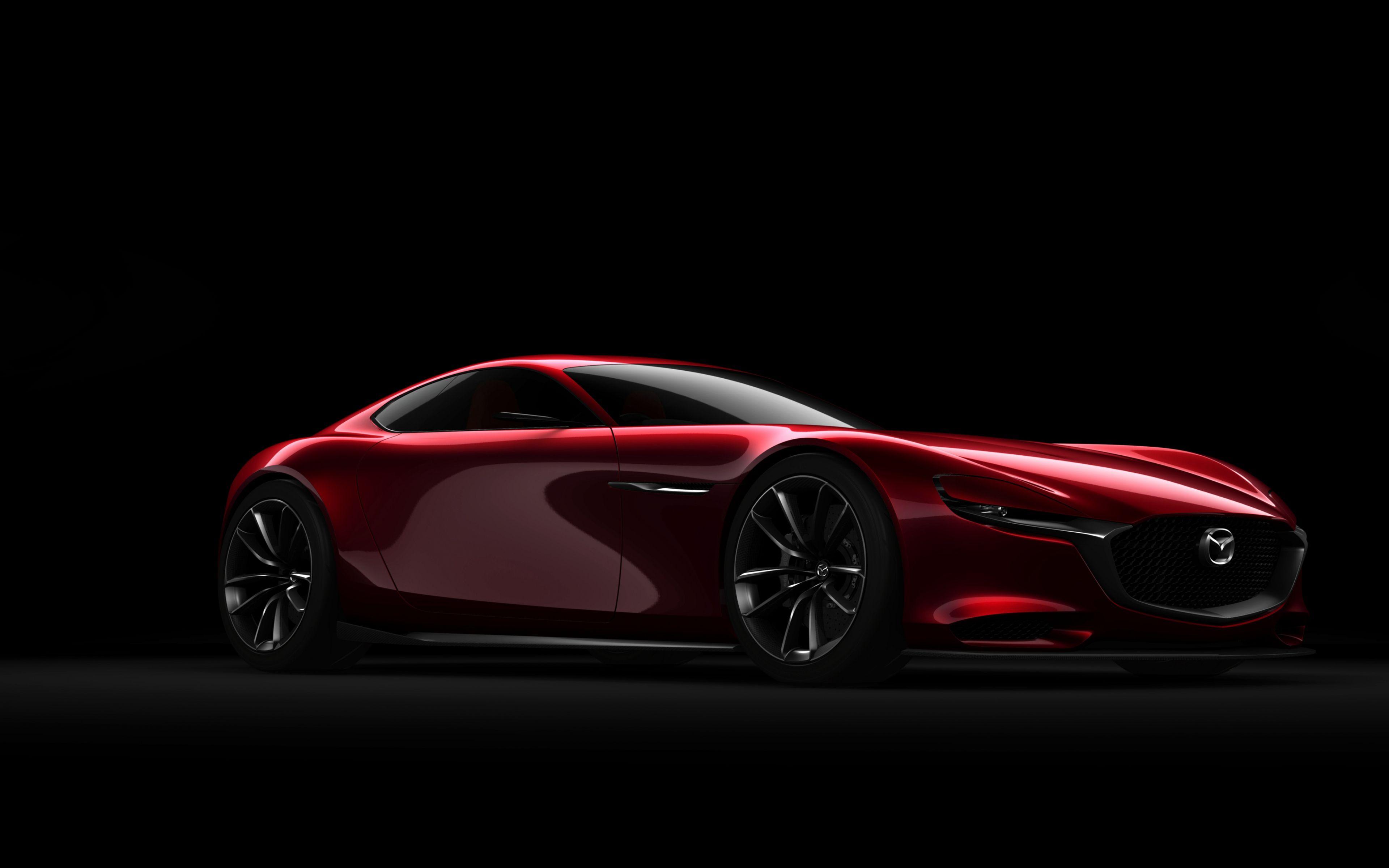 Mazda RX Vision Concept Side View Red Car Wallpaper