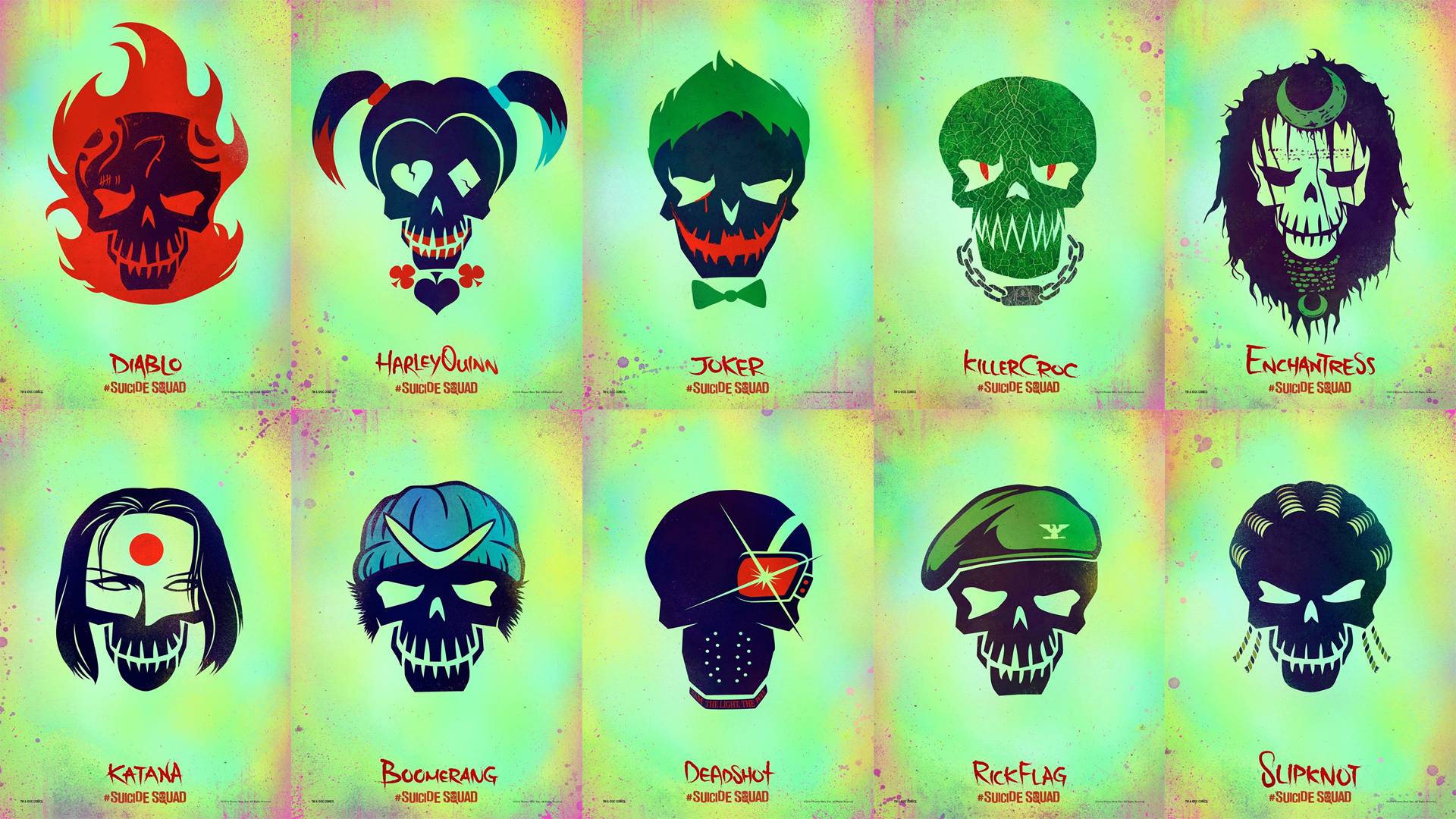Wallpaper I made out of the new Suicide Squad posters