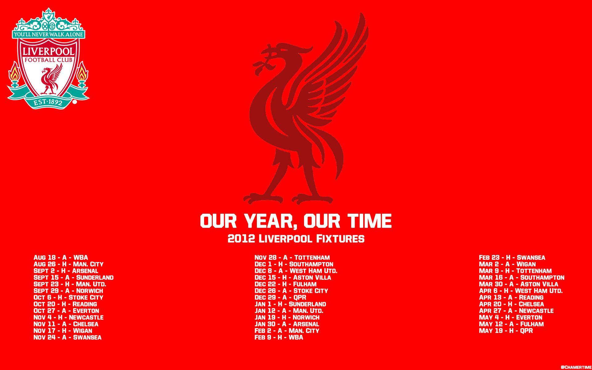 Premier League: Liverpool FC (2012 Schedule Wallpaper) Xpost R Soccer