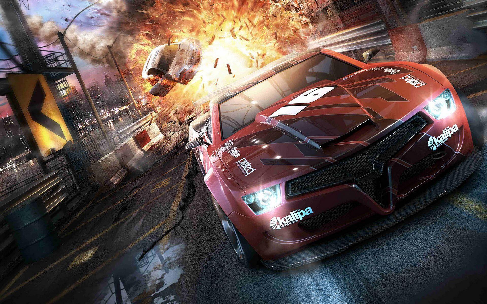 Race In Most Wanted Game. Games Wallpaper