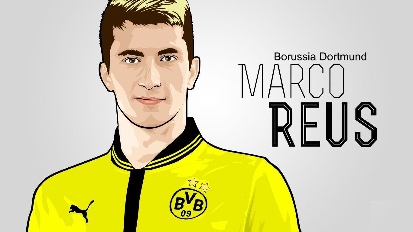 Marco Reus Borussia Dortmund Cartoon Wallpaper Wallpaper