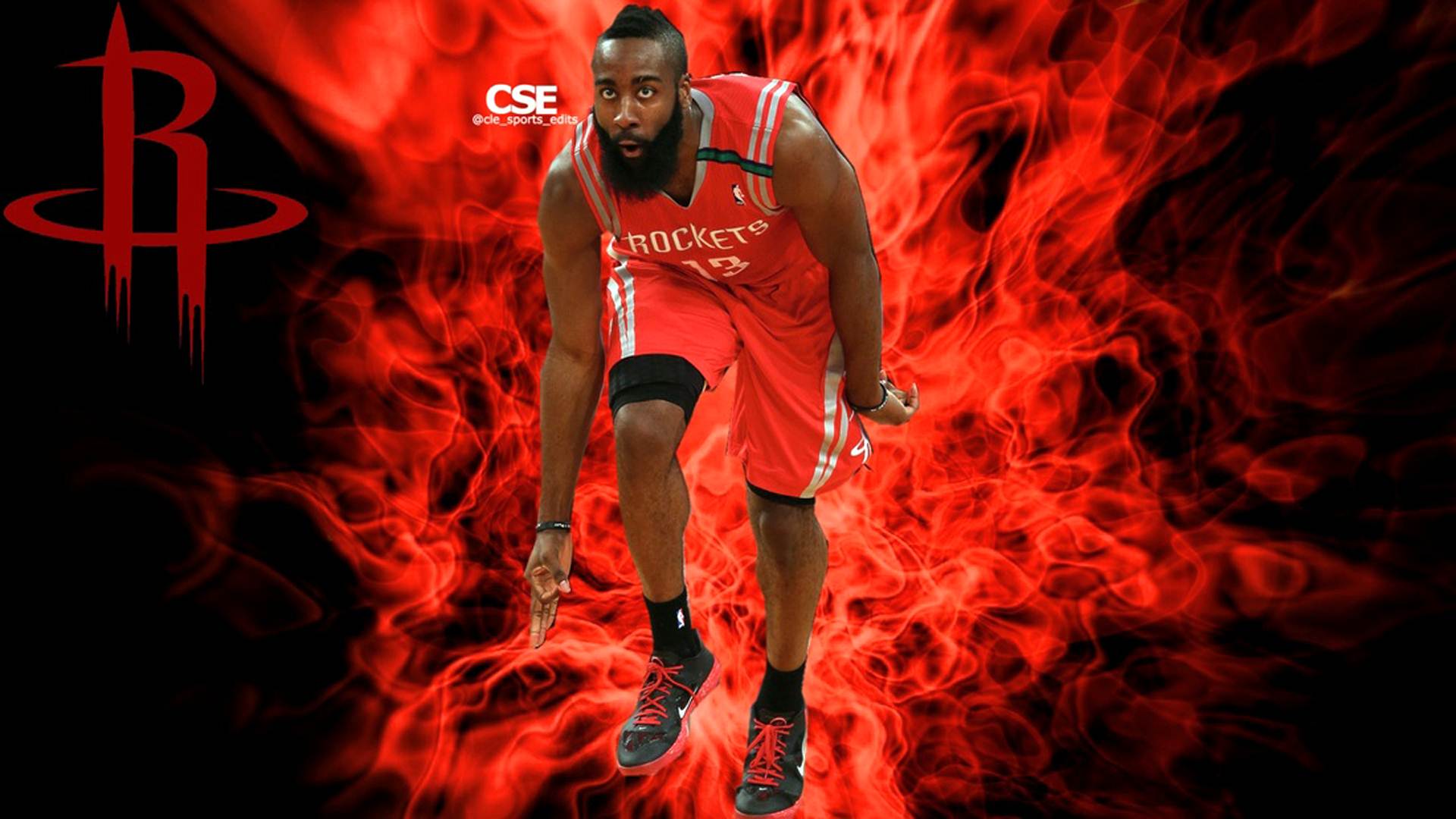 Houston rockets logo and james harden HD wallpaper download