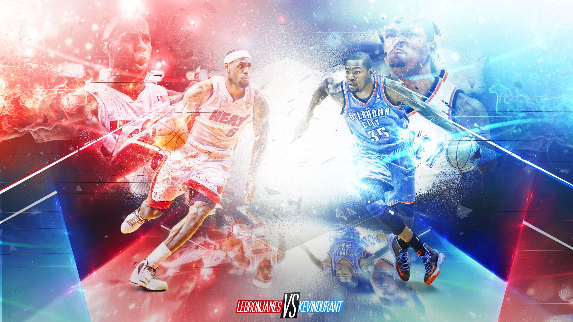 LeBron vs Durant 2012 Christmas Day Wallpaper