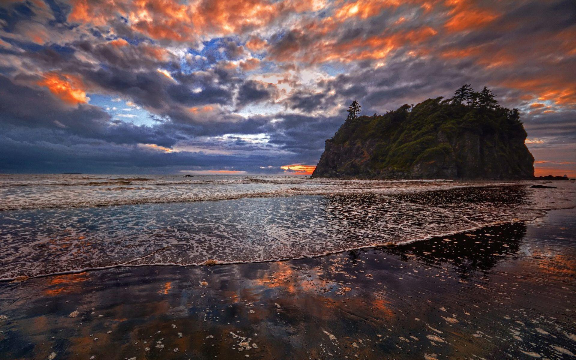 Sunset Beach Landscape Wallpapers HD Download For Desktop