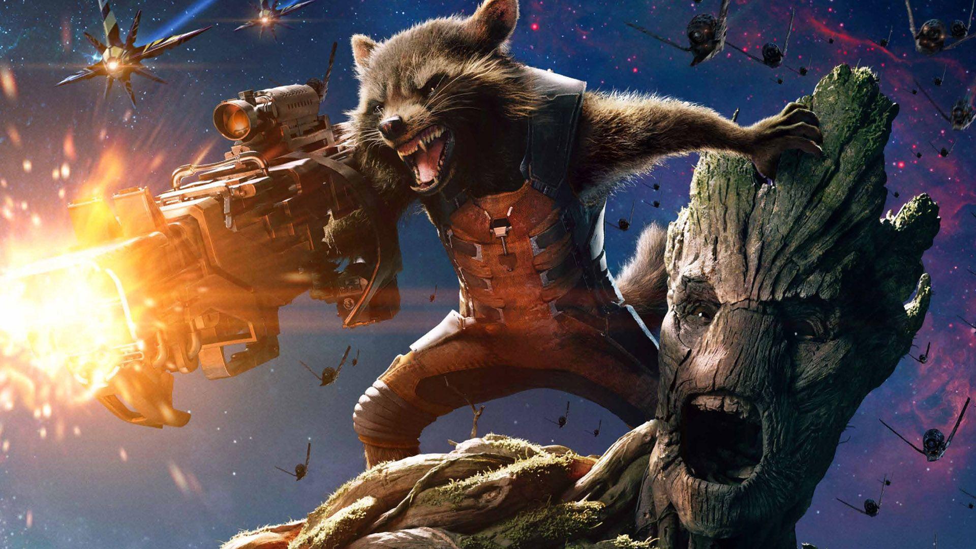 Rocket Raccoon And Groot In Guardians Of The Galaxy