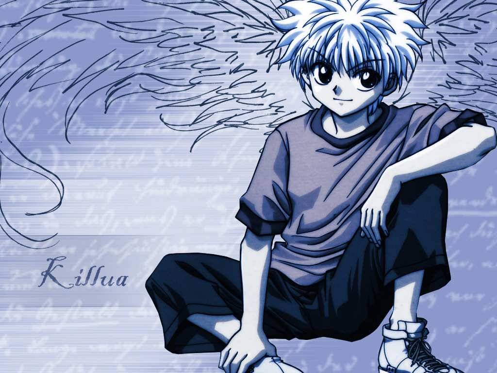 killua sit blue hunter x hunter x hunter Wallpaper