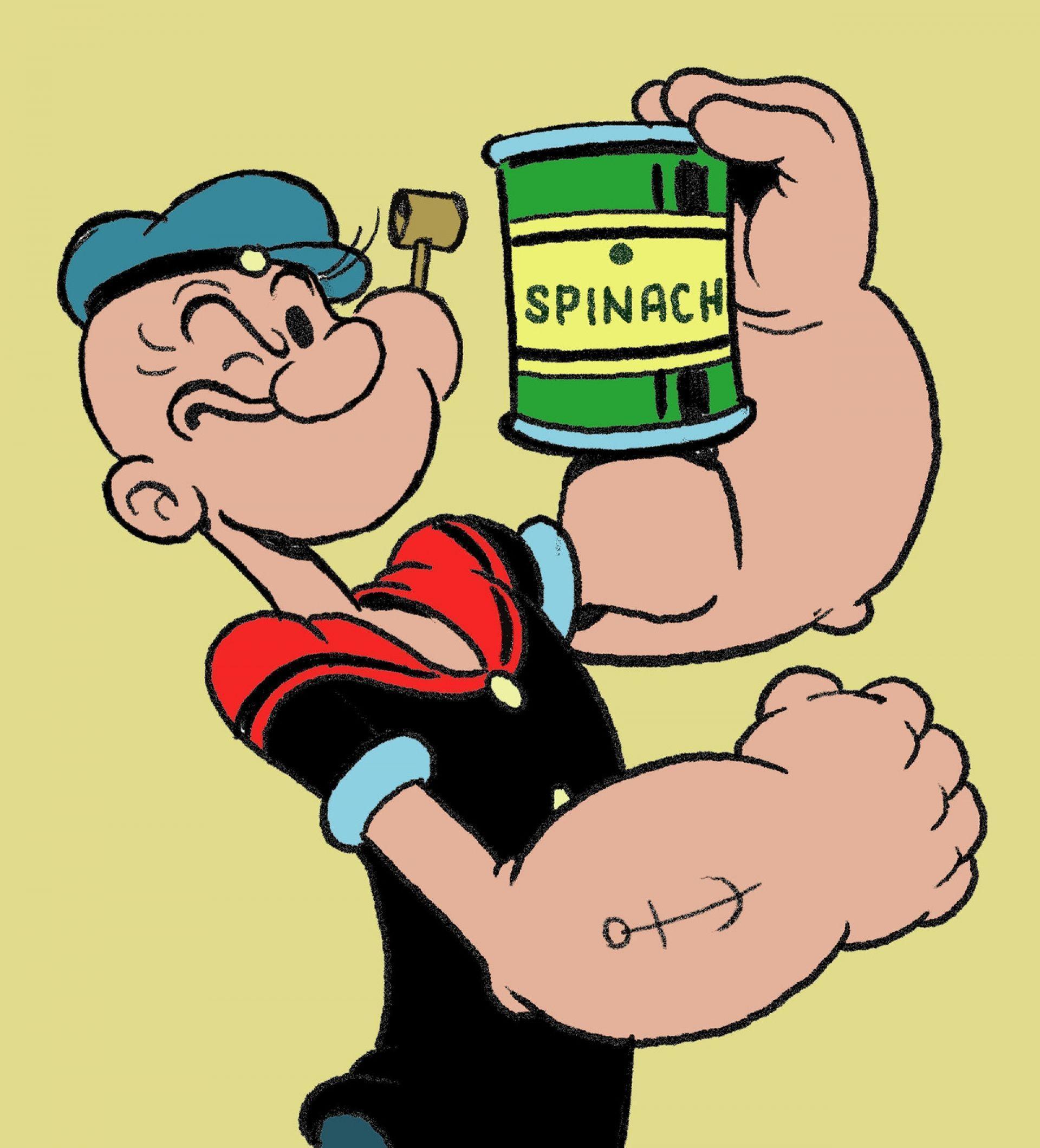 Popeye the Sailor Spinach Wallpaper for iPhone