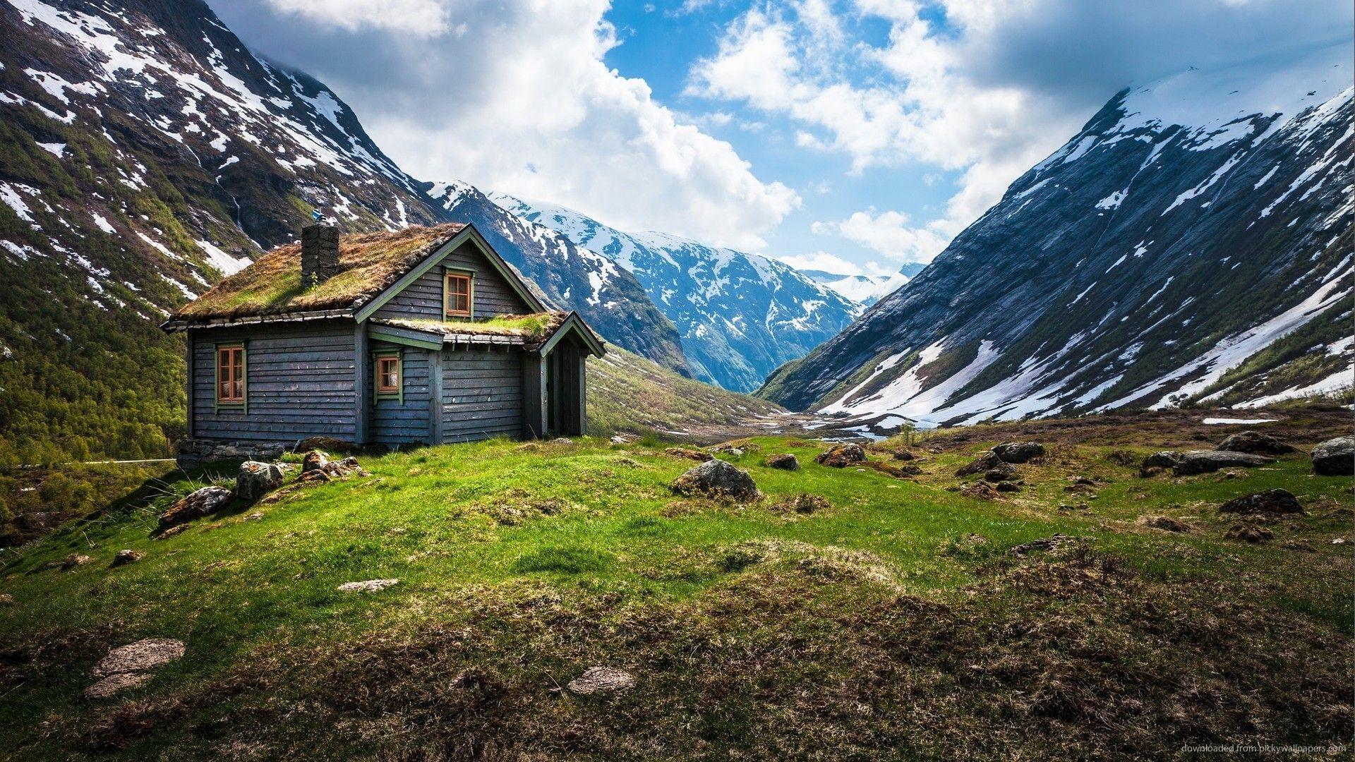 Download 1920x1080 Lone House In Norway Wallpaper
