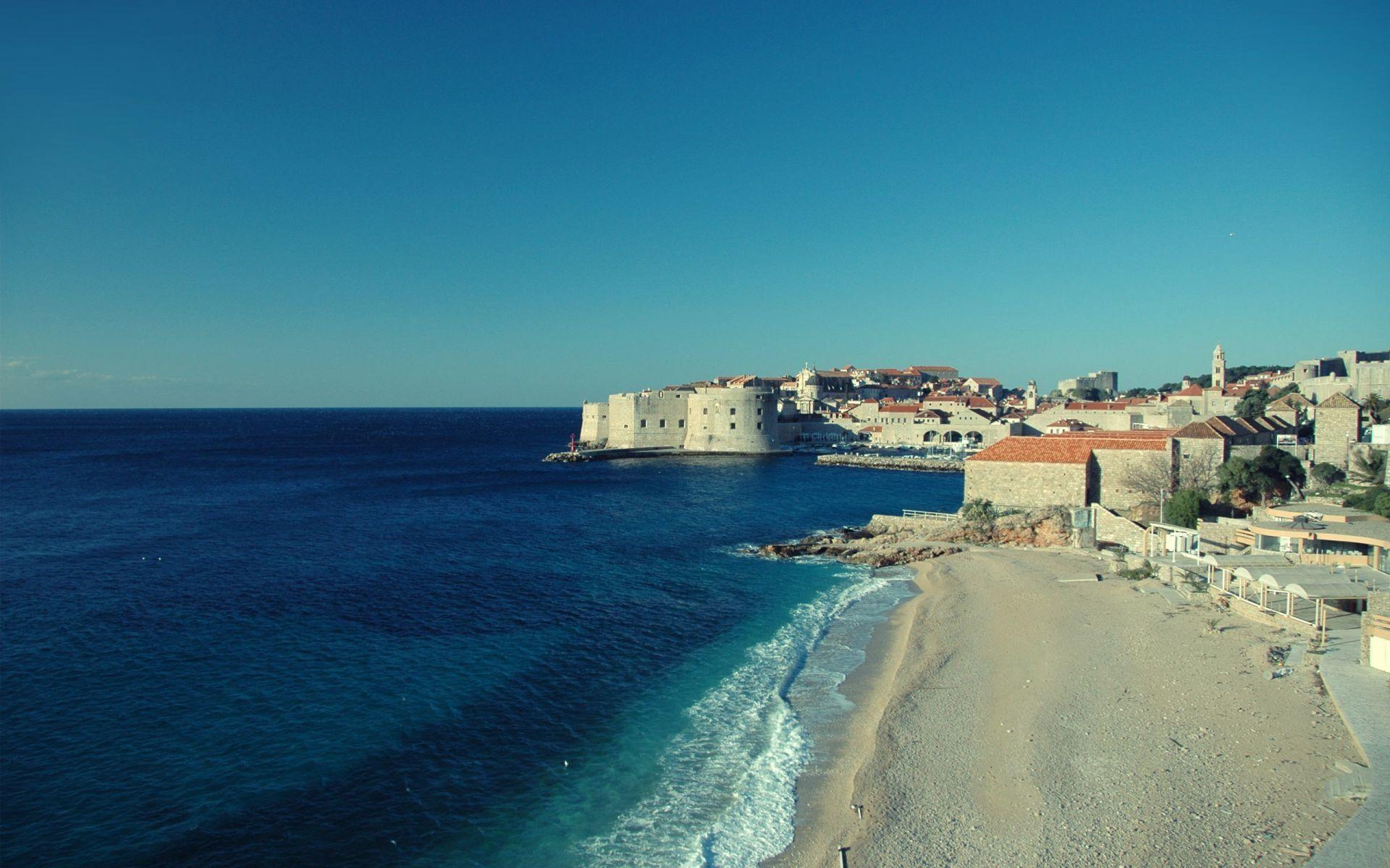 Banje beach, Dubrovnik, Croatia HD Wallpaper. Background