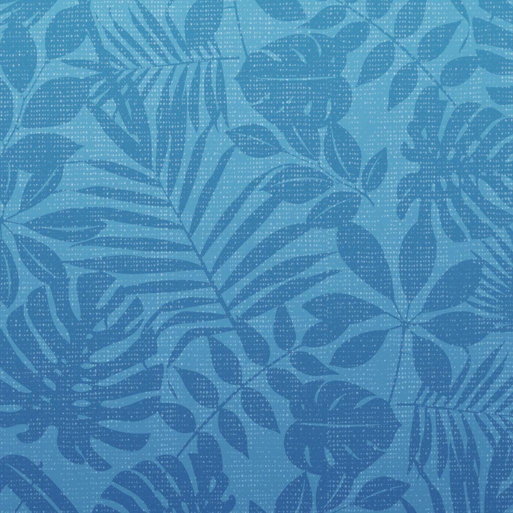 Blue Hawaiian Print Wallpaper