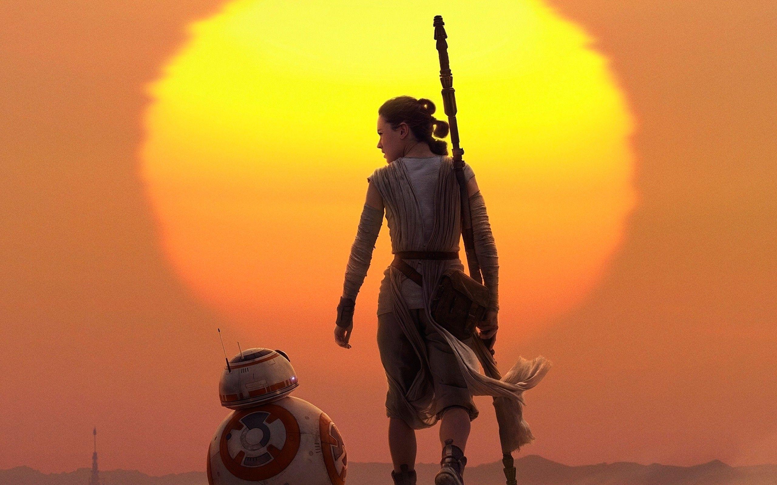 Rey & BB 8 Star Wars The Force Awakens Wallpaper