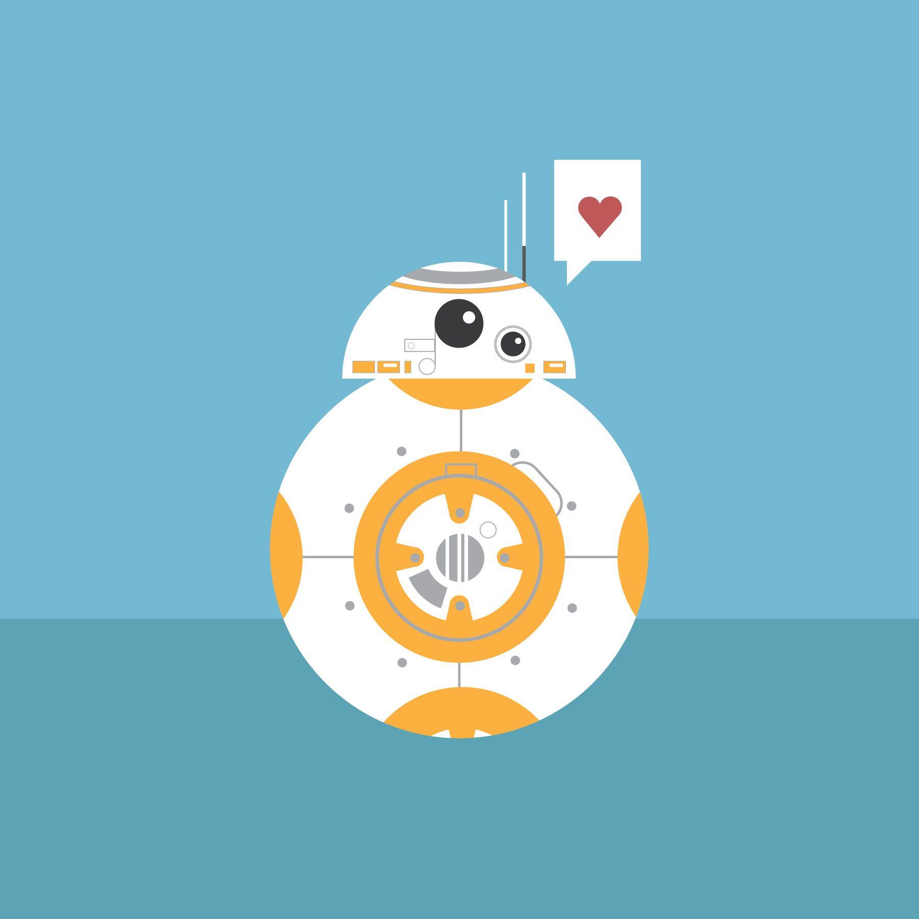 FREE WALLPAPER Go forth and use the force. #bb8 #wallpaper
