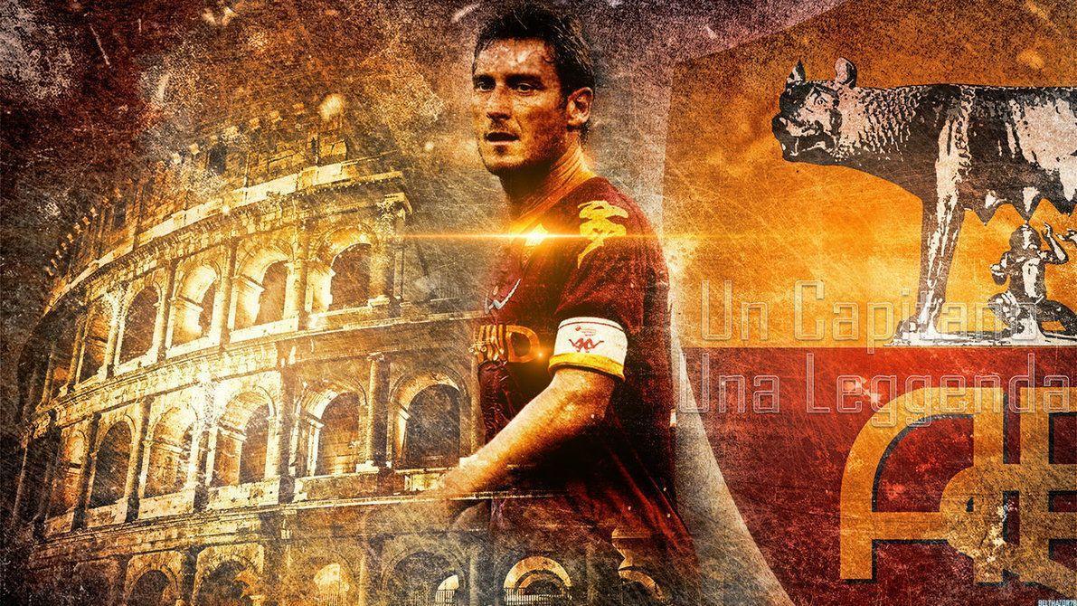 Francesco Totti Flares Legend Burn, Desktop and mobile wallpaper