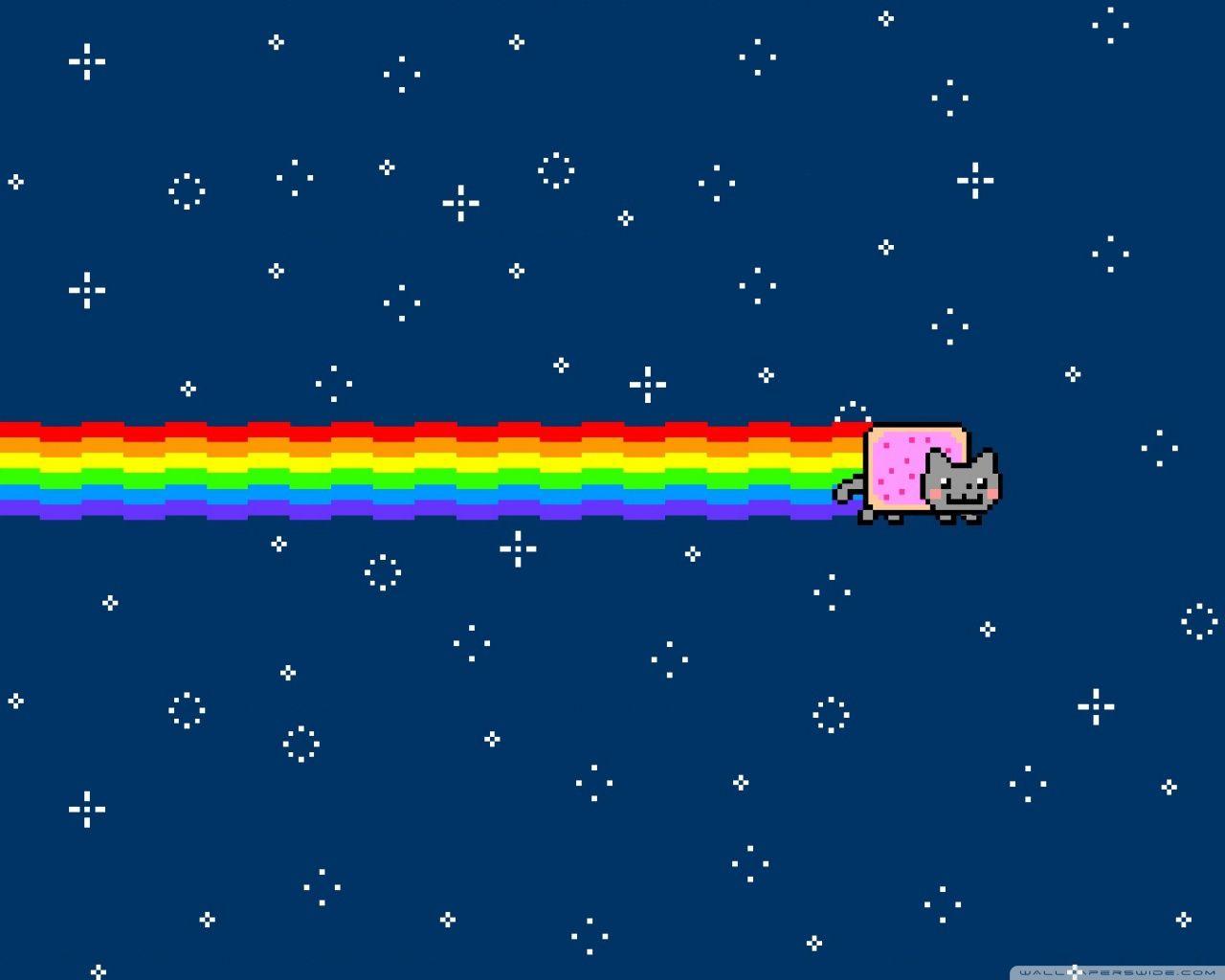 Rainbow Neon Cat
