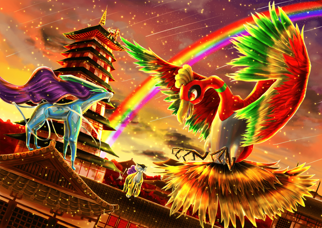 Ho Oh (Pokémon) HD Wallpaper