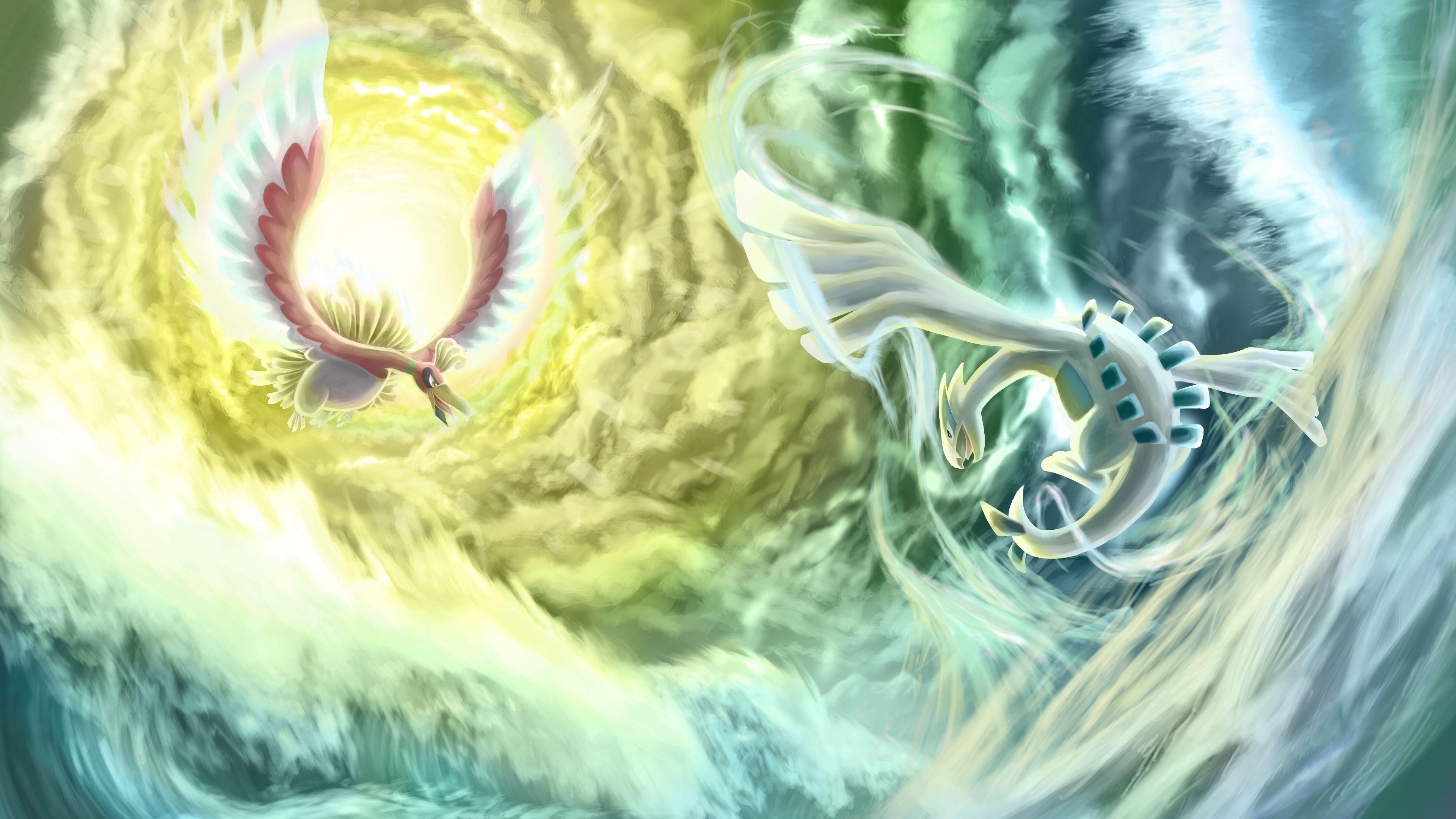 HO OH and Lugia Wallpaper