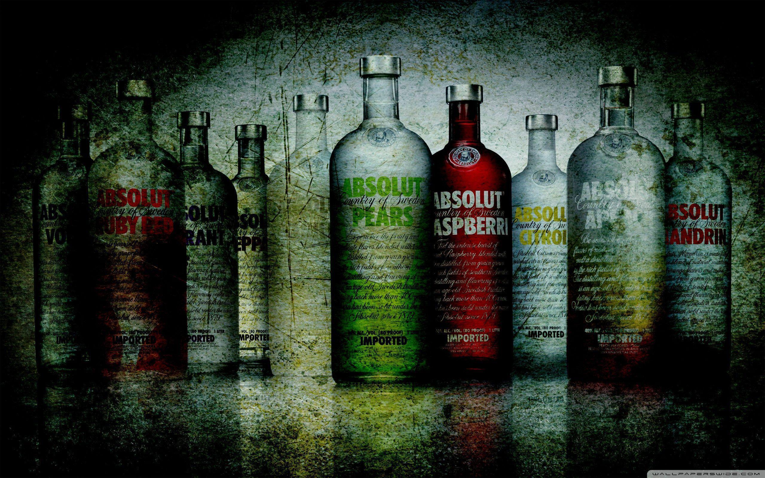 Absolut Vodka Bottles Grunge HD desktop wallpaper, High