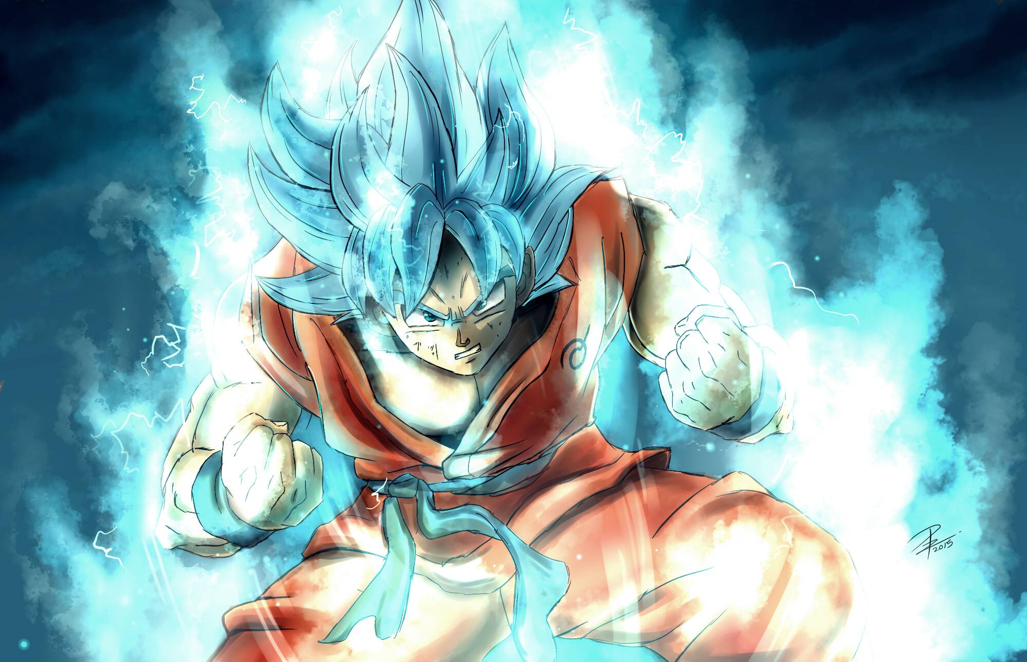 Download Goku Super Saiyan Blue DBZ 4K Wallpaper