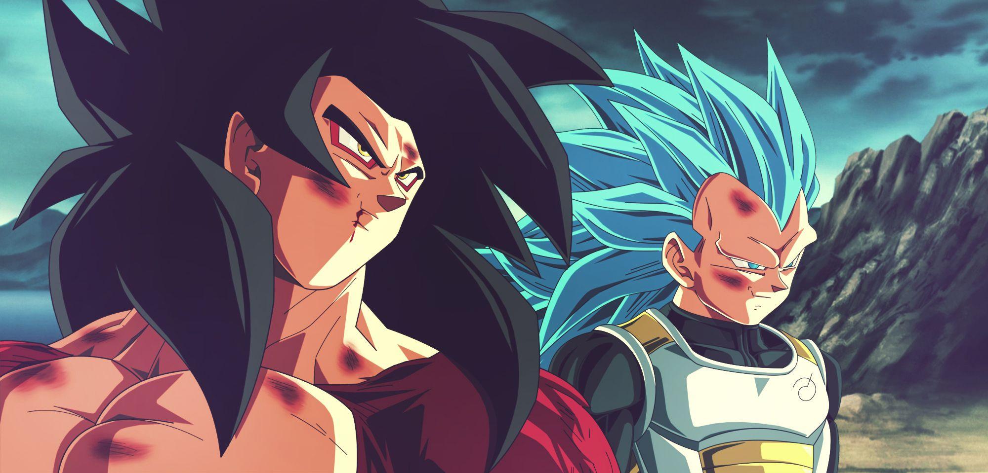 Goku SSJ4 and Vegeta SSJ God SSJ3 Wallpaper and Background