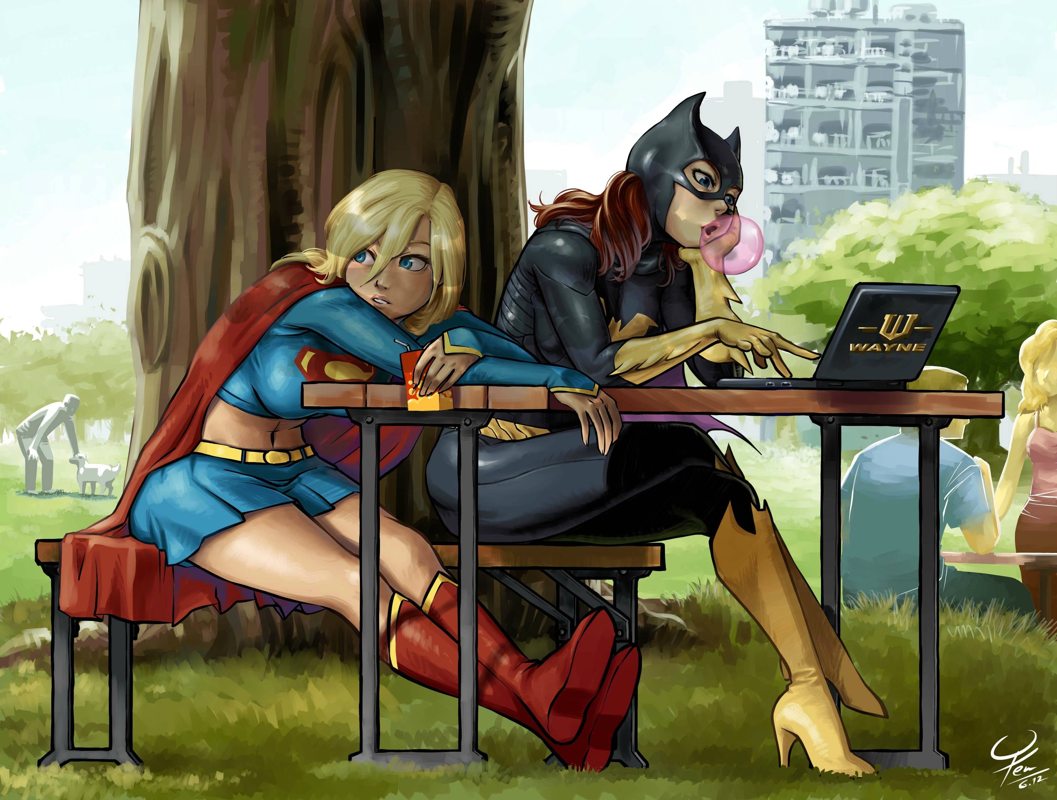 Elseworld's Finest: Supergirl & Batgirl HD Wallpaper. Background