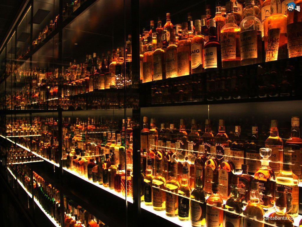 Bottles Whiskey Drink Wallpaper