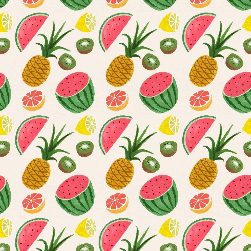 Tropical Fruits iPad Wallpaper HD. Prints & Patterns