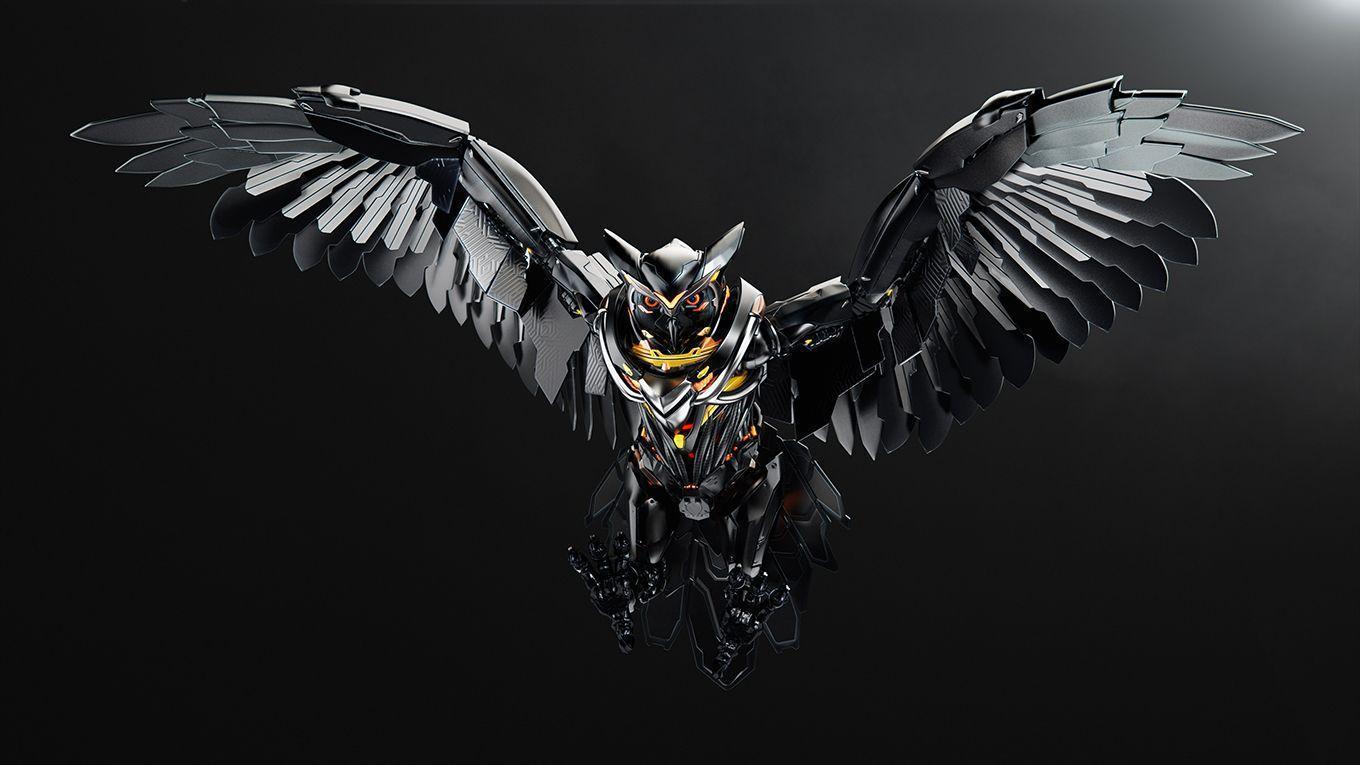 Mechanical Owl Wallpaperx765