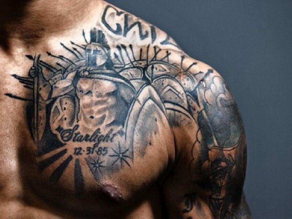 Arm And Shoulder Battle Tattoo For Men Hd Free Wallpaper