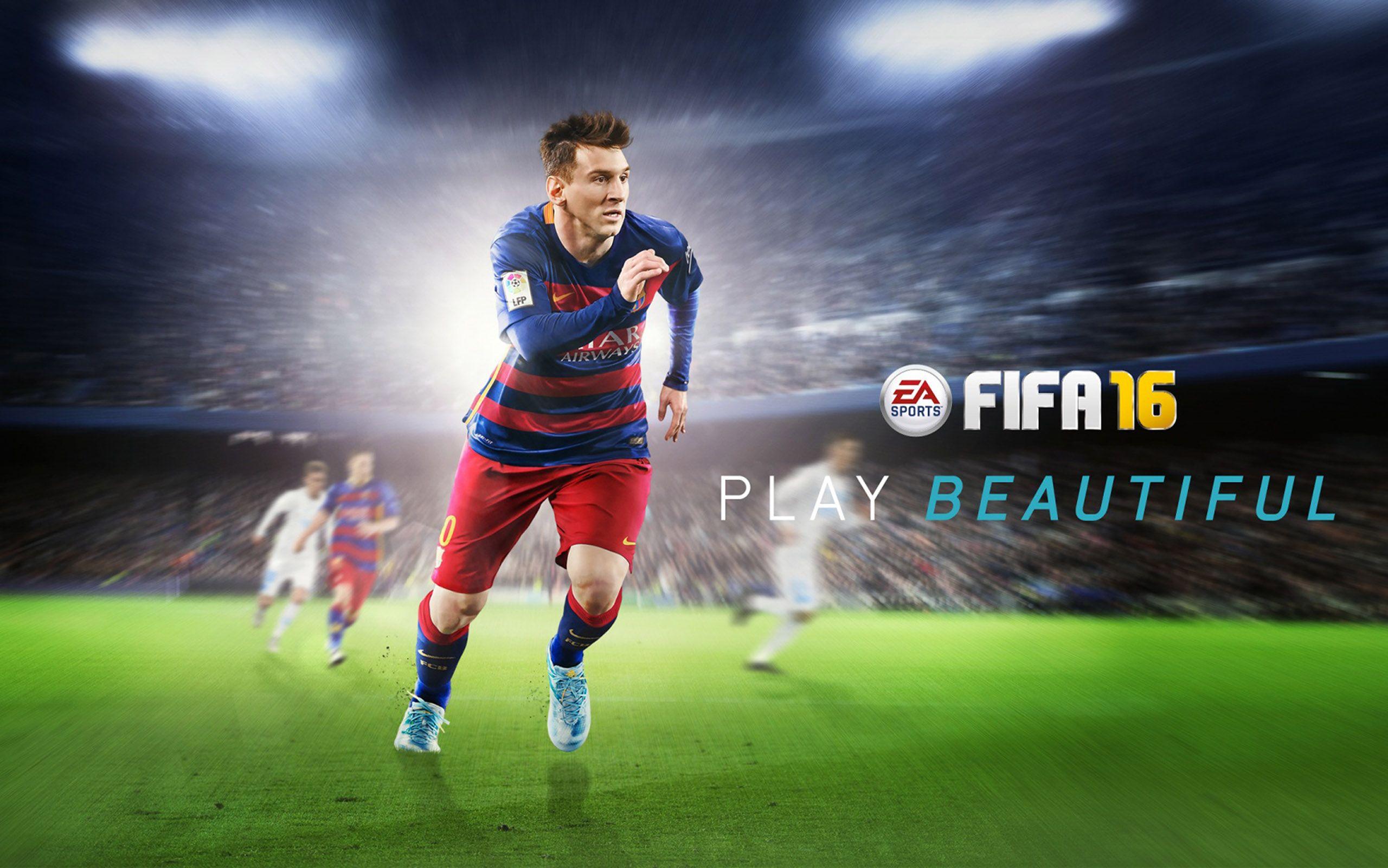 HD Background FIFA 16 Game Poster Lionel Messi Play Beautiful