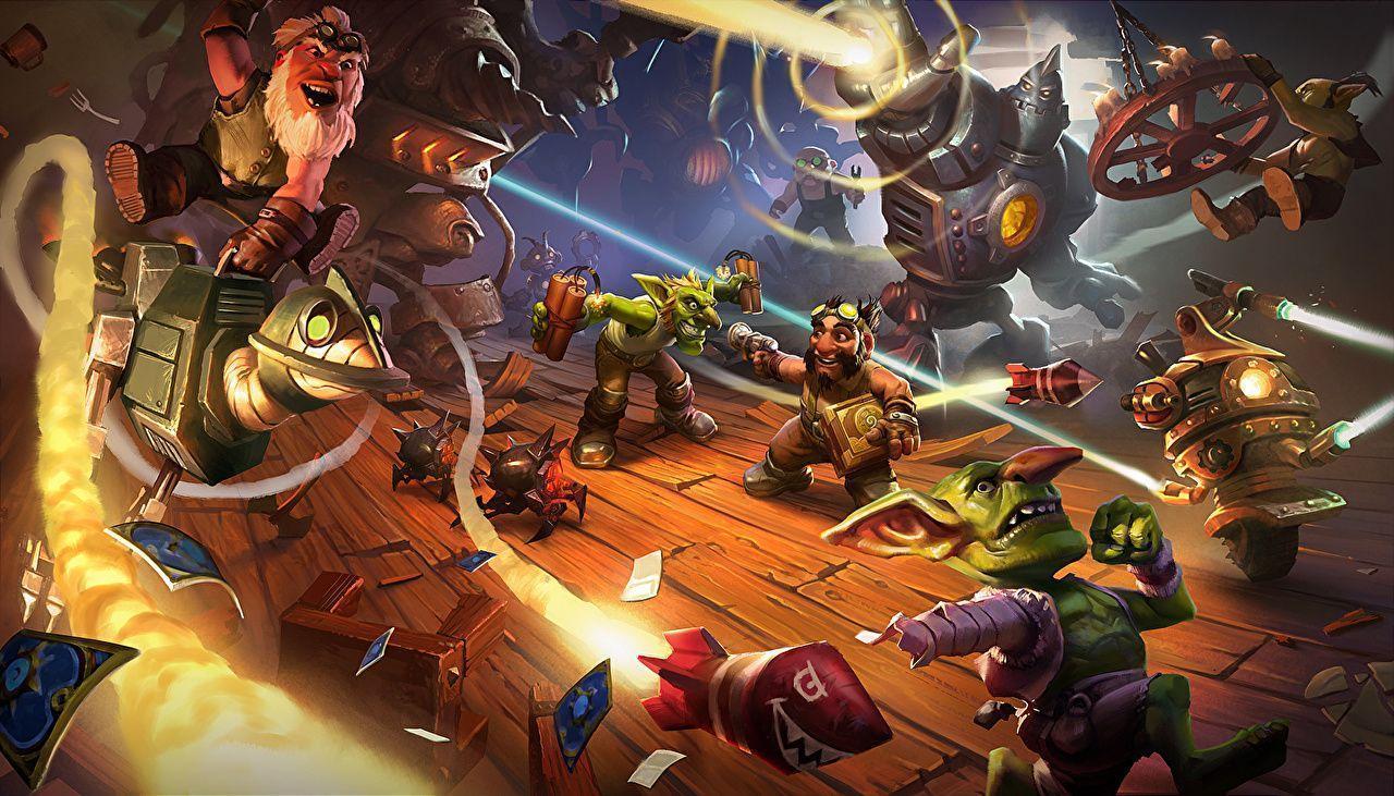 Wallpaper Hearthstone: Heroes of Warcraft Battles goblins vs