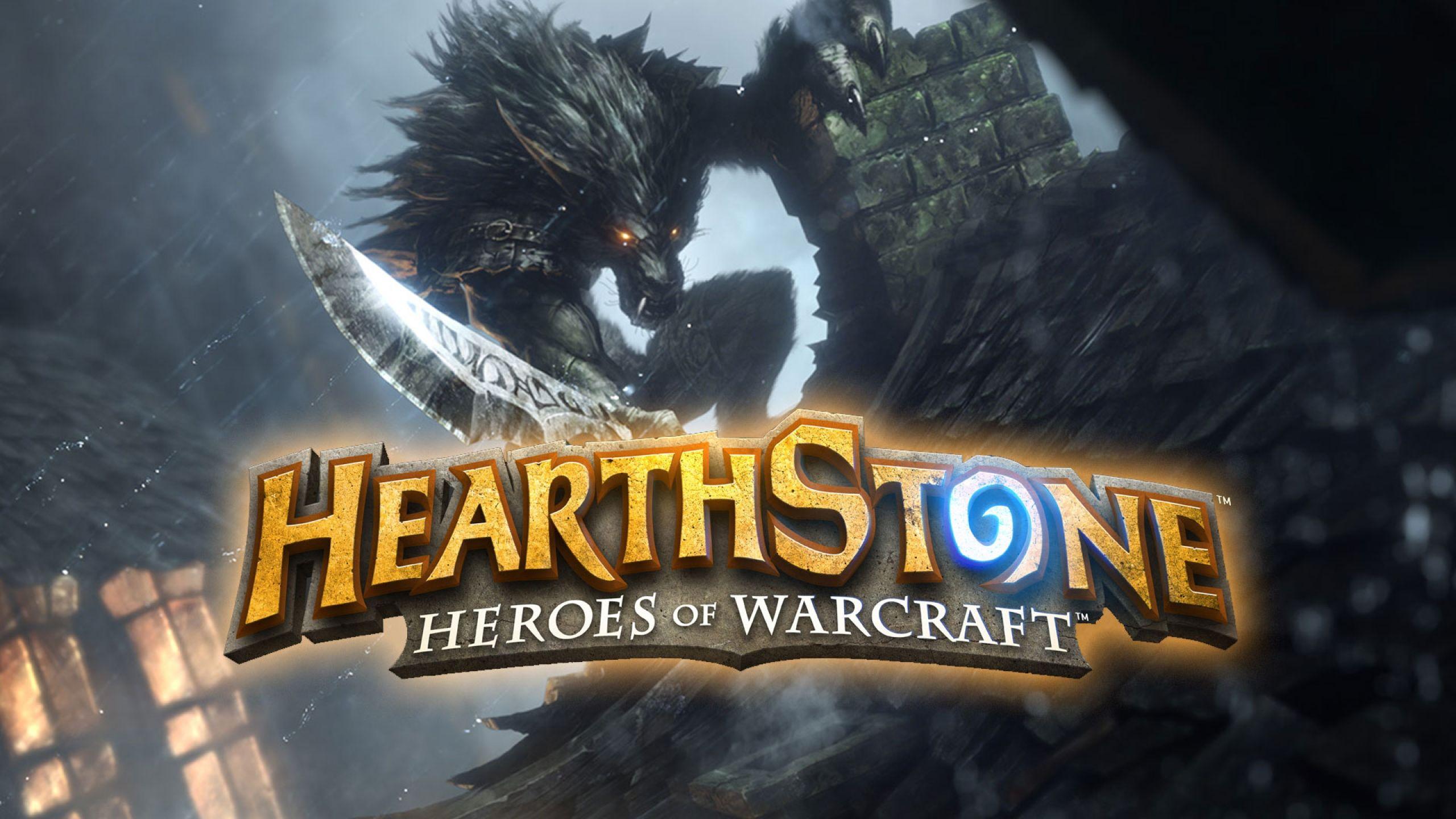 Download Wallpaper 2560x1440 Heroes of warcraft, Hearthstone, Logo