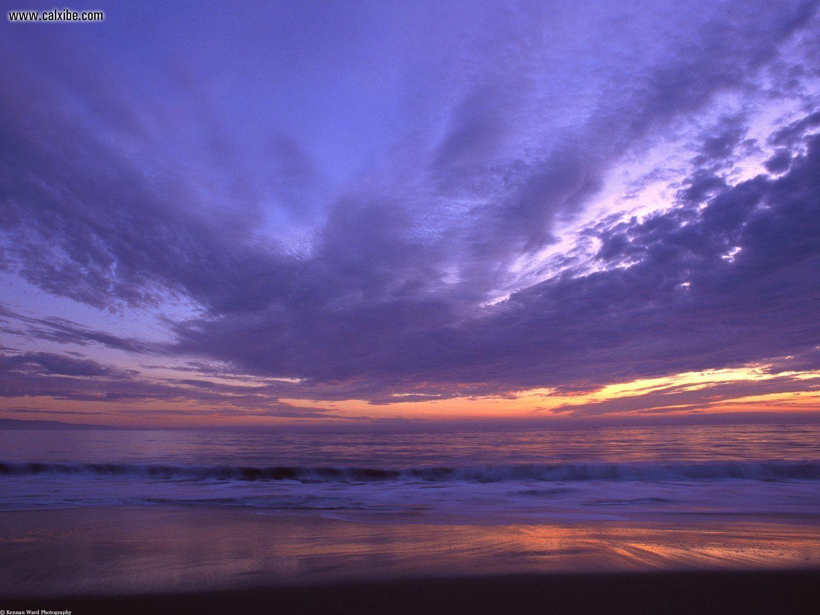 Nature: Sunset Seabright Beach Santa Cruz California, picture nr