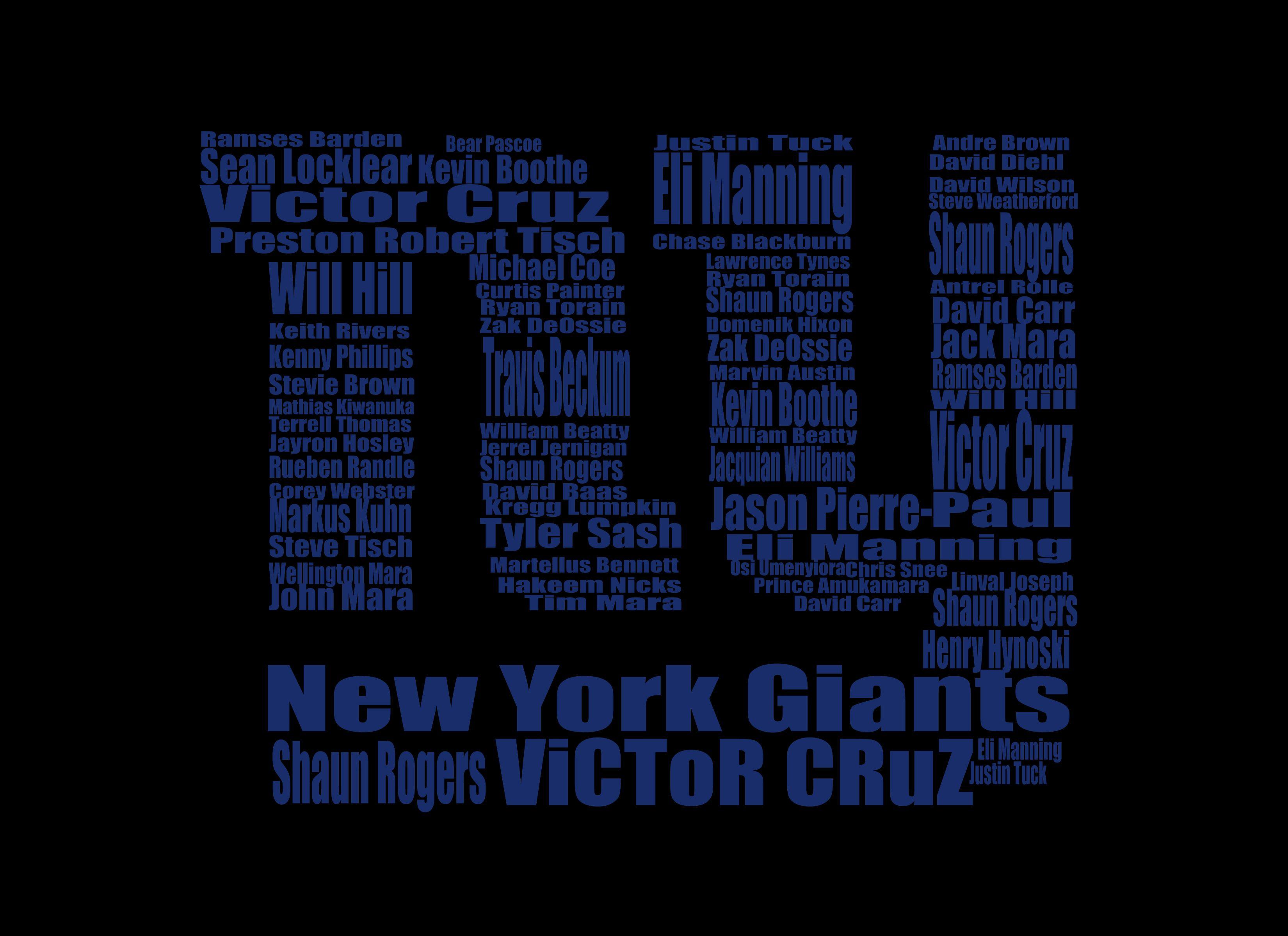 Download Dark New York Giants Logo Wallpaper