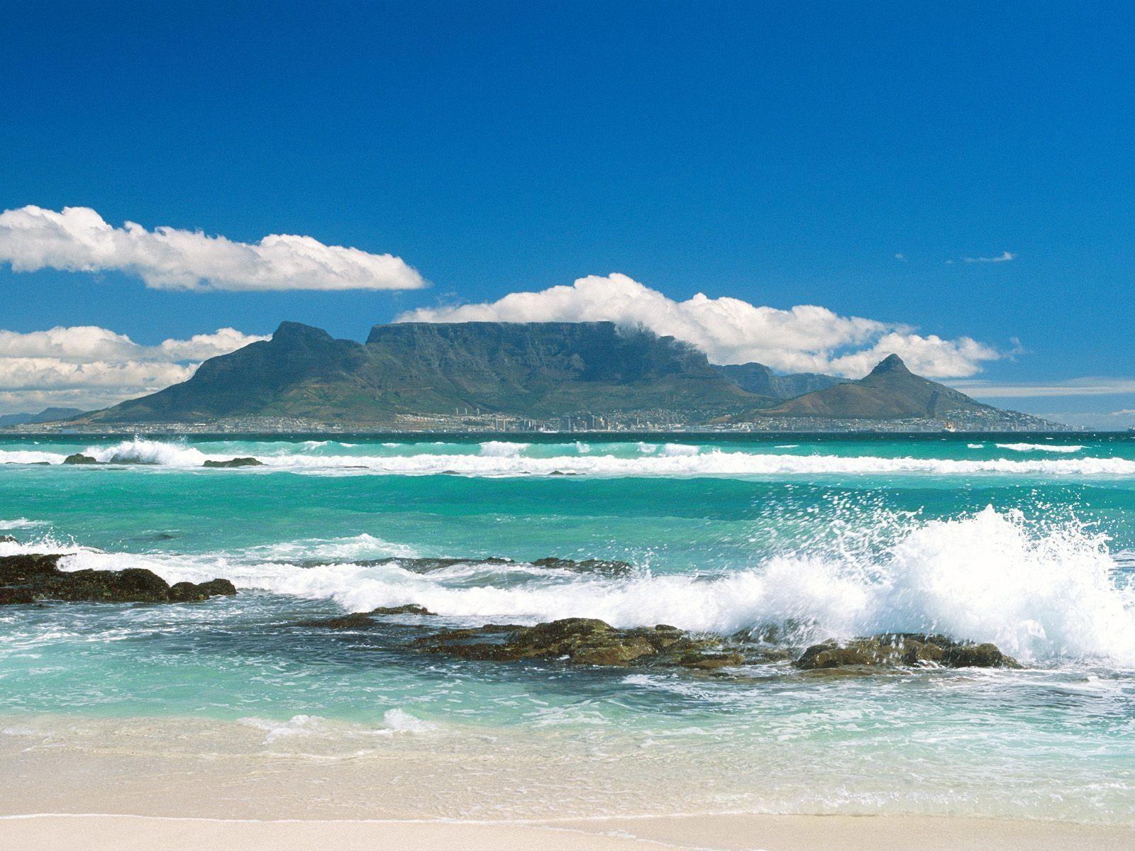 Coastline View of Table Mountain / South Africa wallpaper