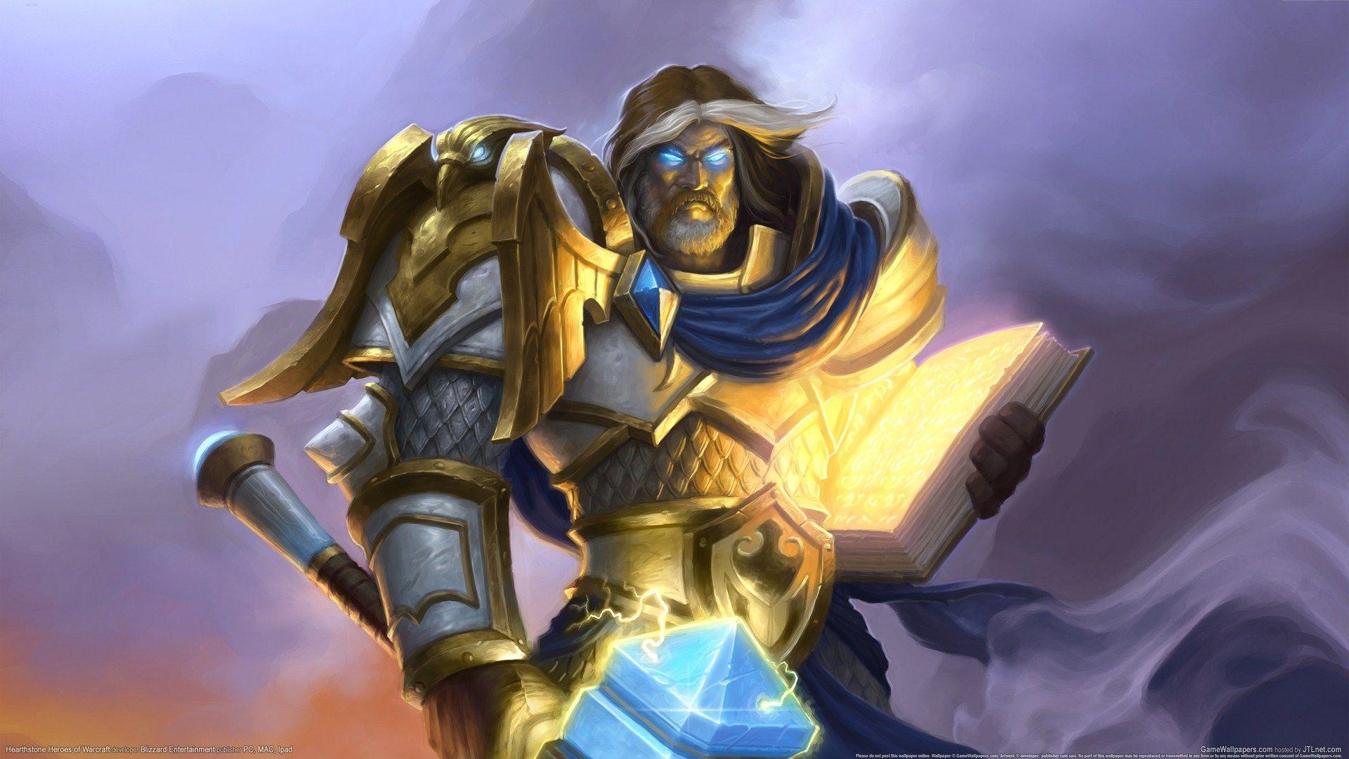 Download Wallpaper 1920x1080 Paladin, Hearthstone, Uther Full HD